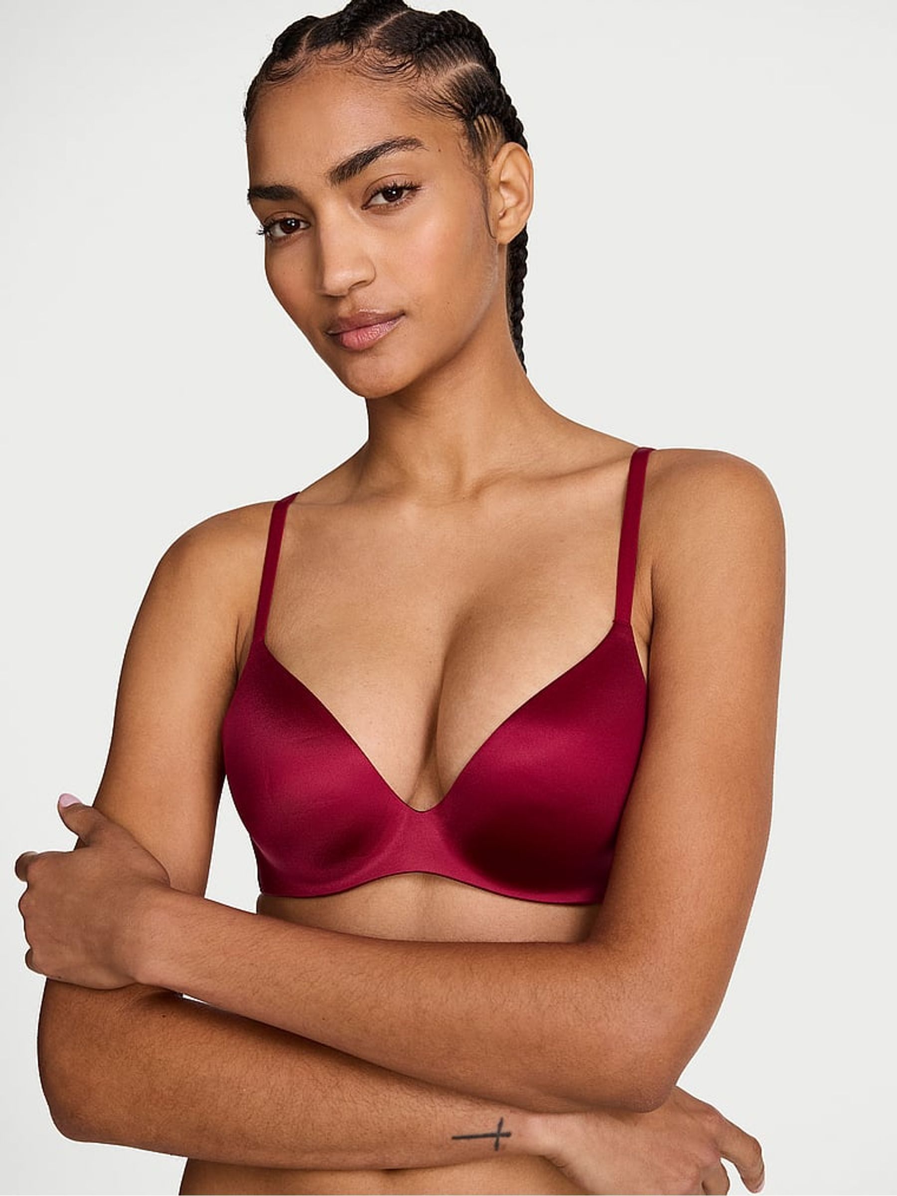 Red Lacquer Lightly Lined Demi Flexfactor Bra - Image 1 of 2