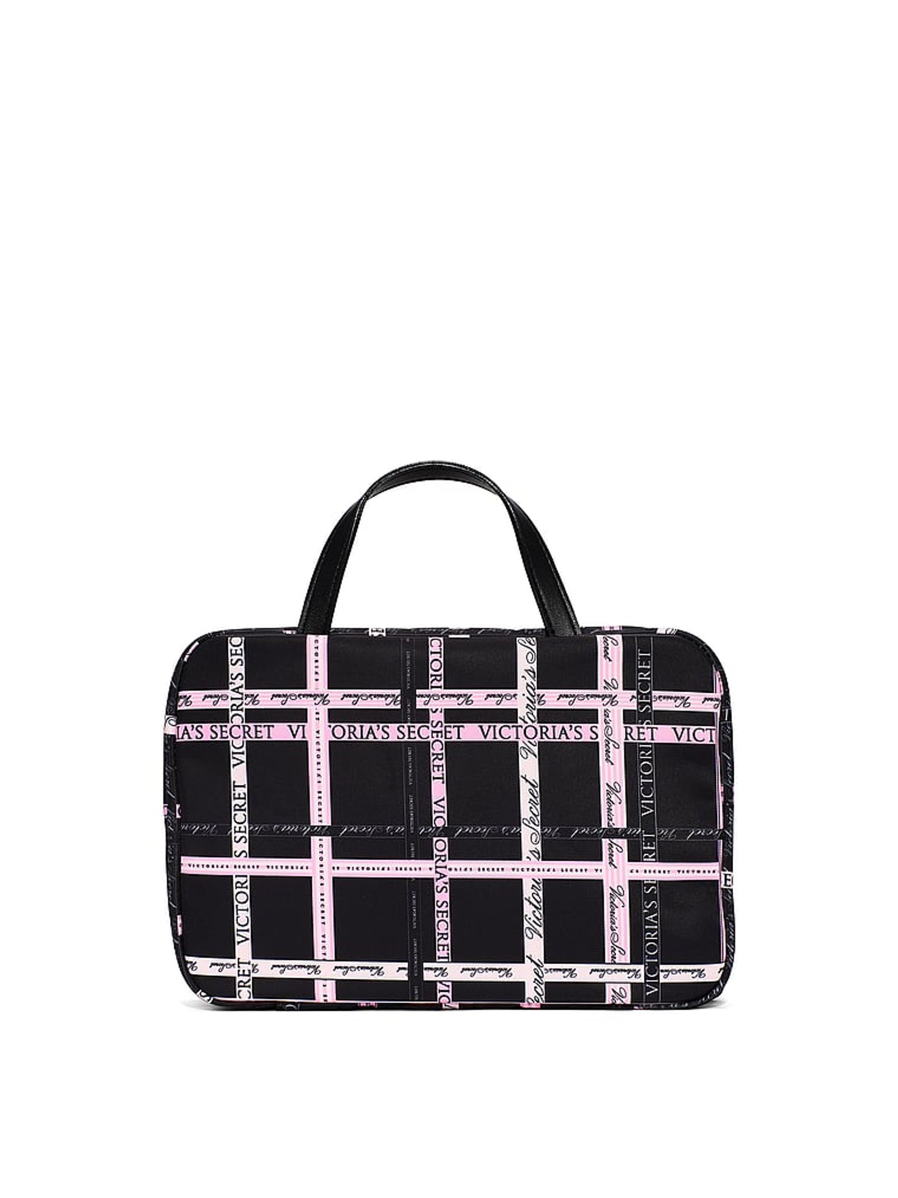 Black and Pink Ribbon Makeup Bag - Image 2 of 3