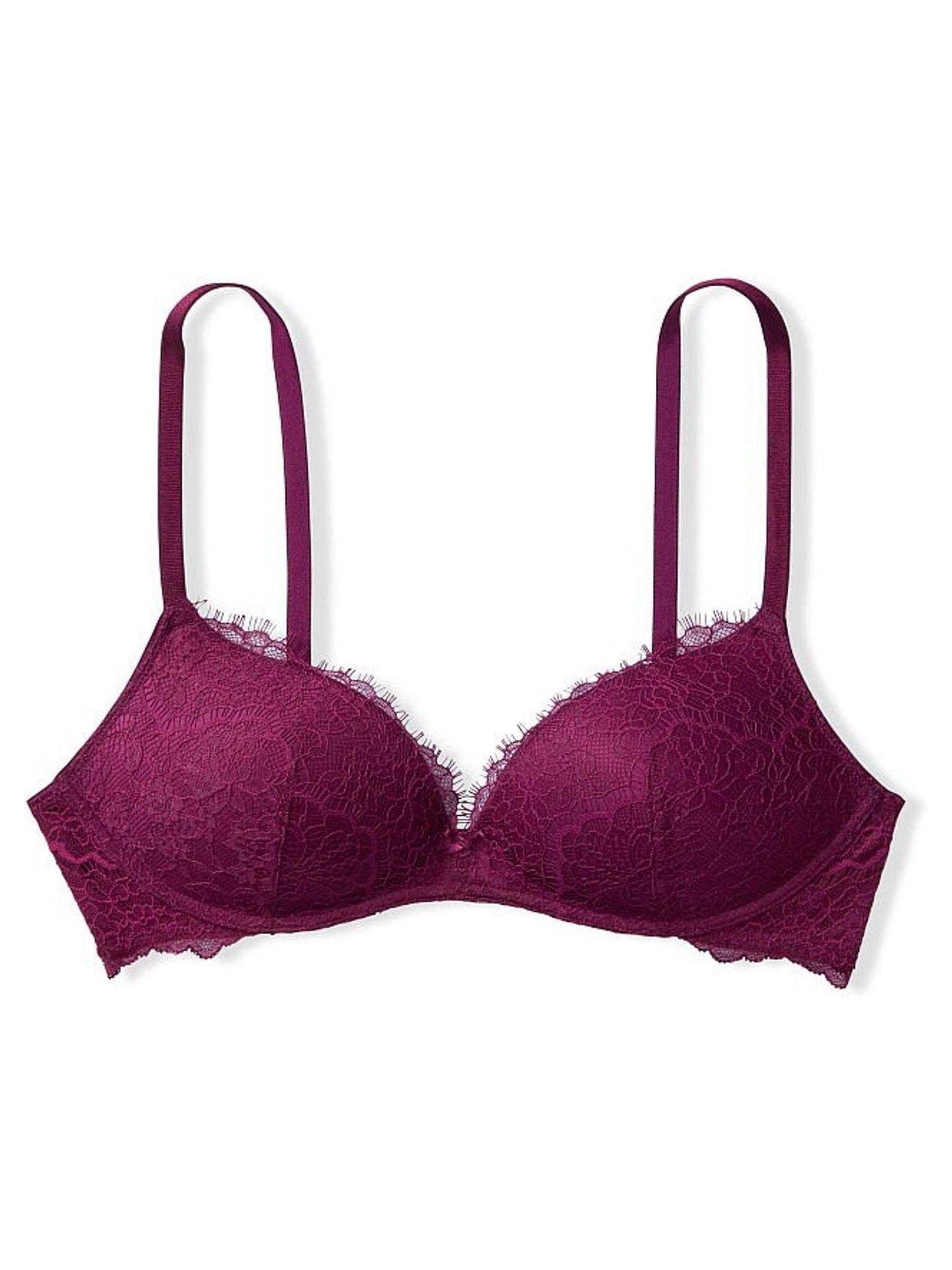 Burgundy Purple Lace Lightly Lined Non Wired Bra - Image 1 of 1
