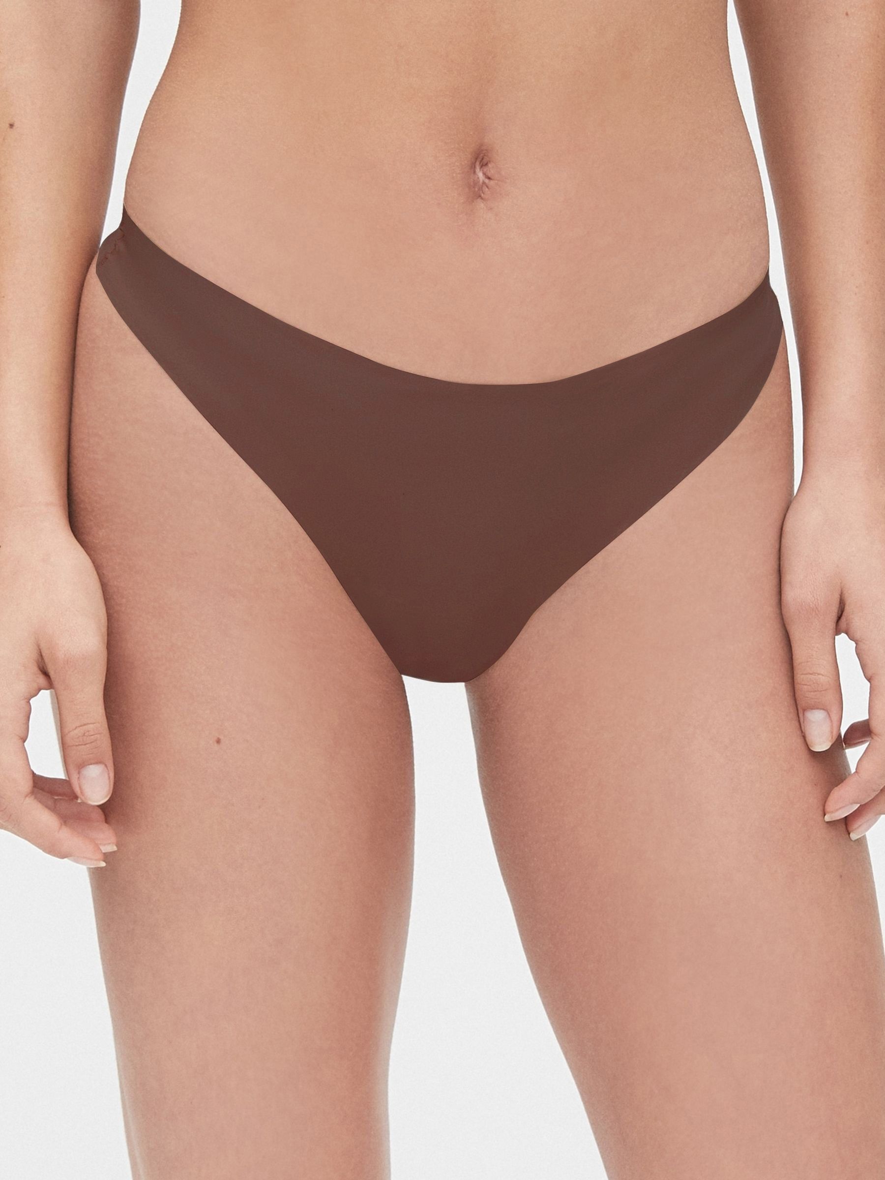 Brown Thong No-Show Seamless Knickers - Image 1 of 3