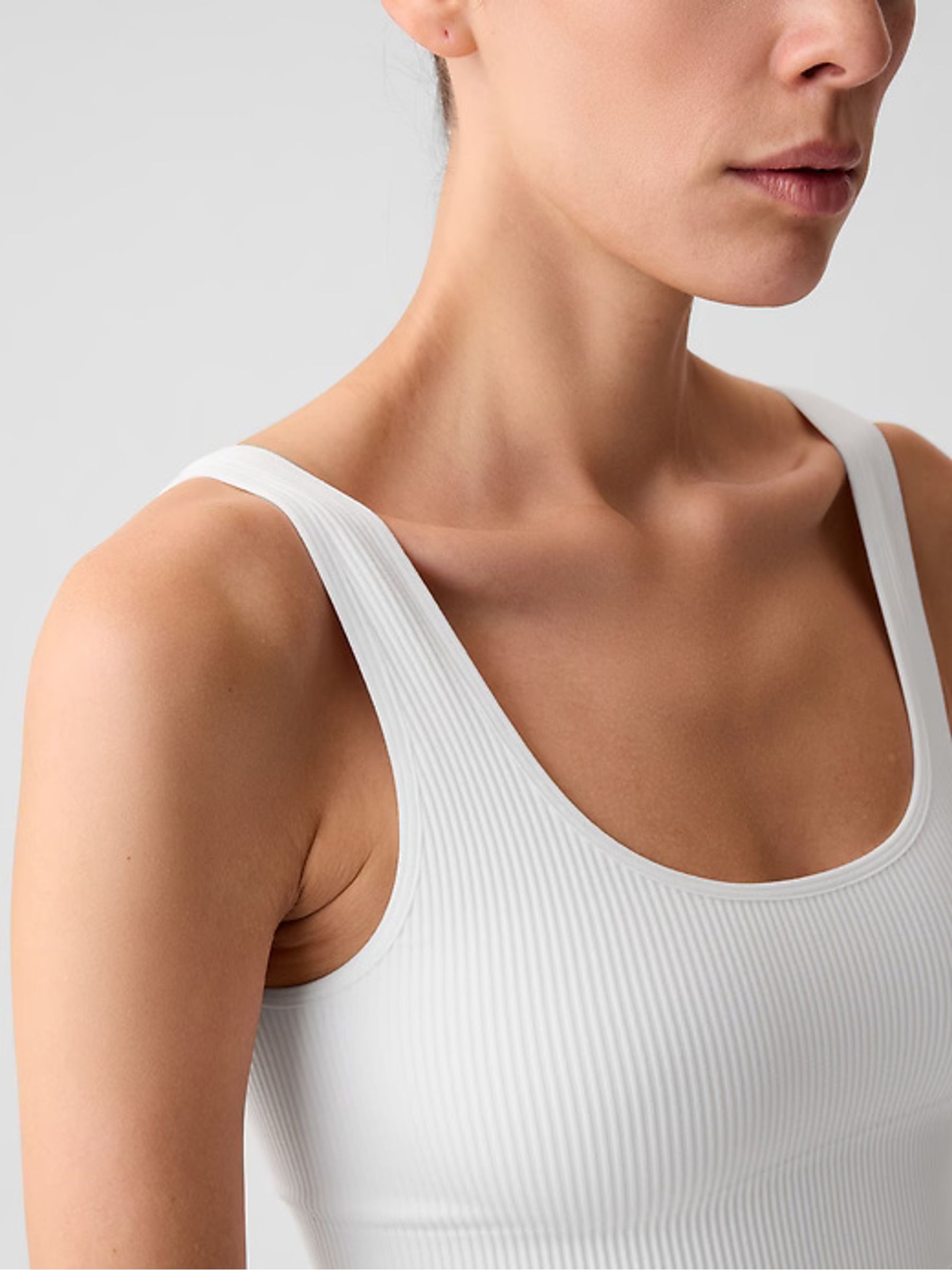 White Seamless Ribbed Bralette - Image 3 of 5