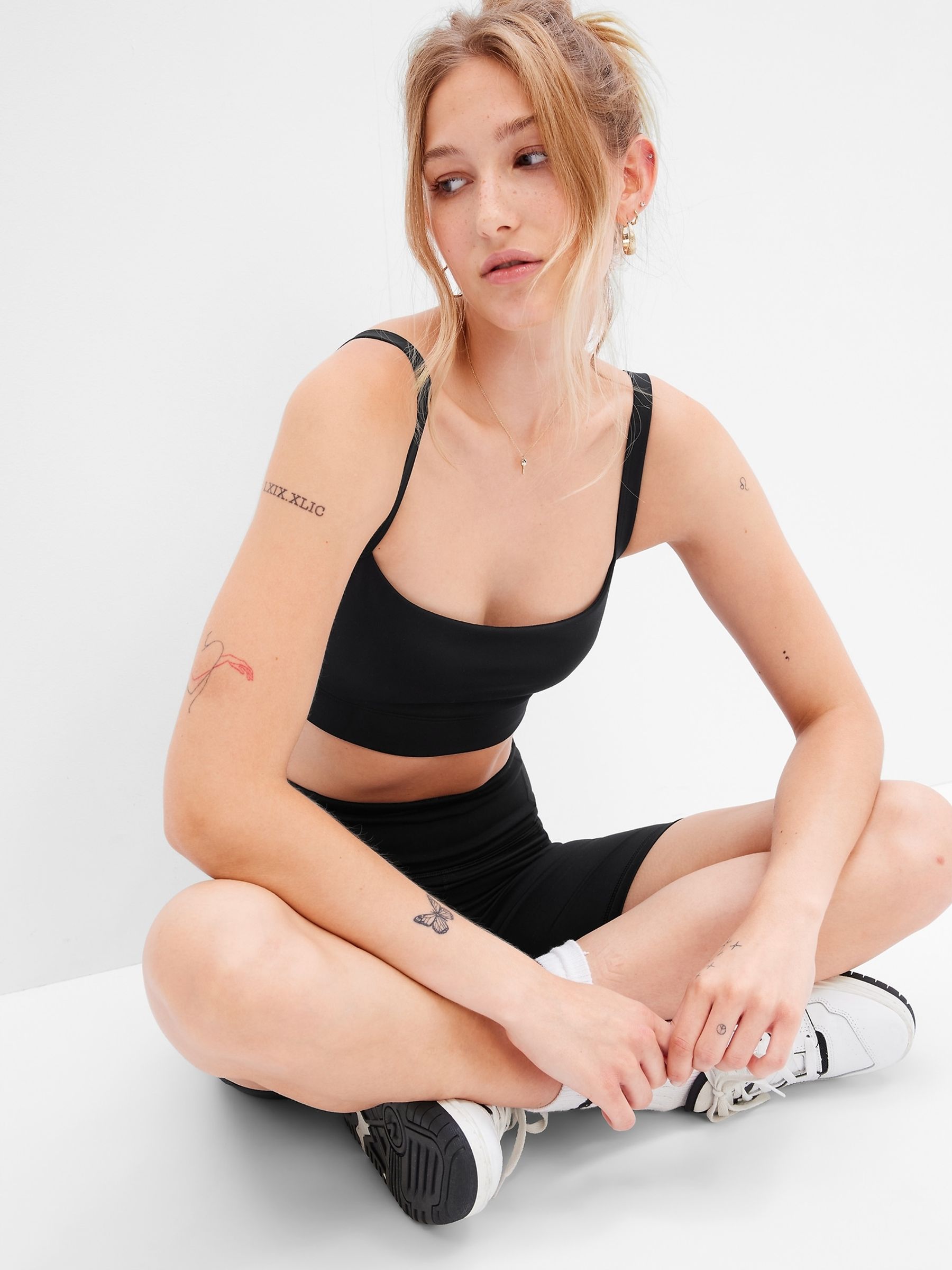 Black Fit Power Tank Sports Bra - Image 1 of 1