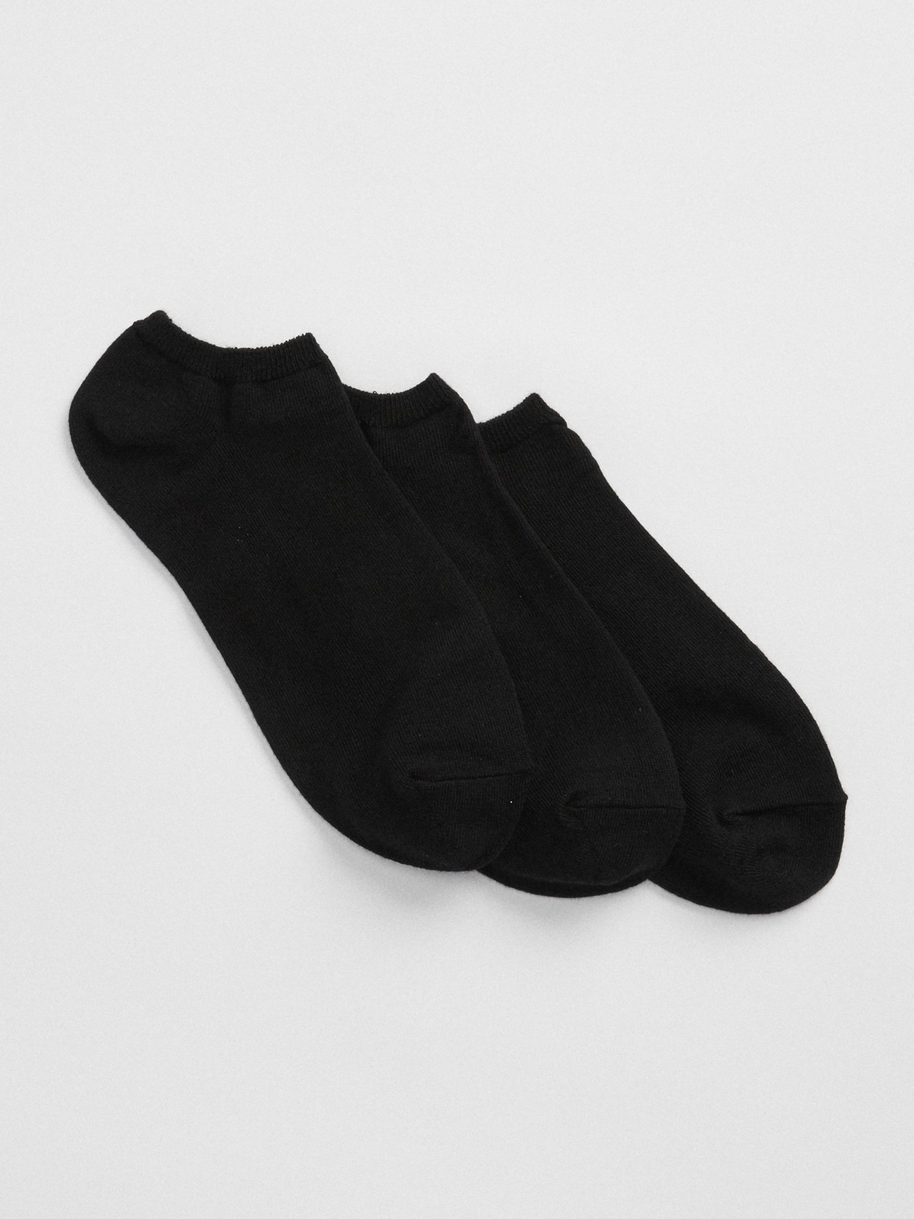 Black Adults 3 Pack Basic Trainer Socks - Image 1 of 1