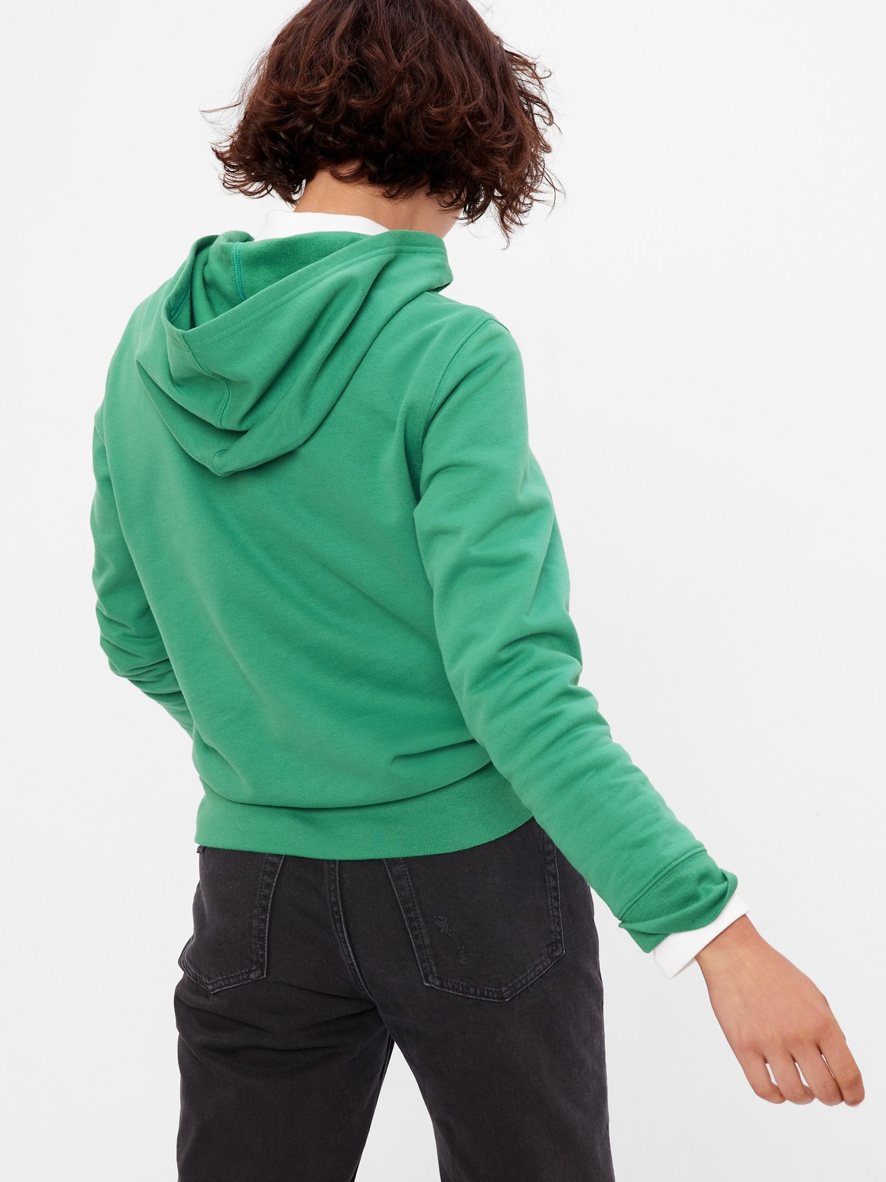Green and Navy Blue Logo Hoodie - Image 3 of 4