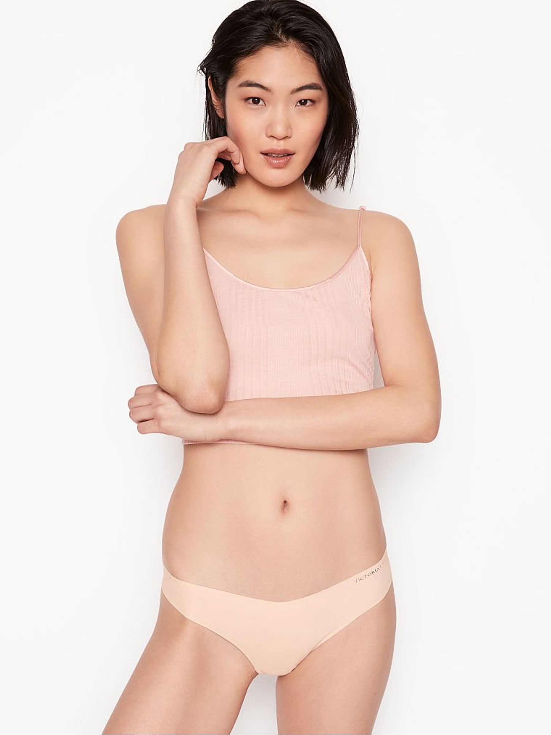 Champagne Nude Thong No-Show Knickers - Image 1 of 3