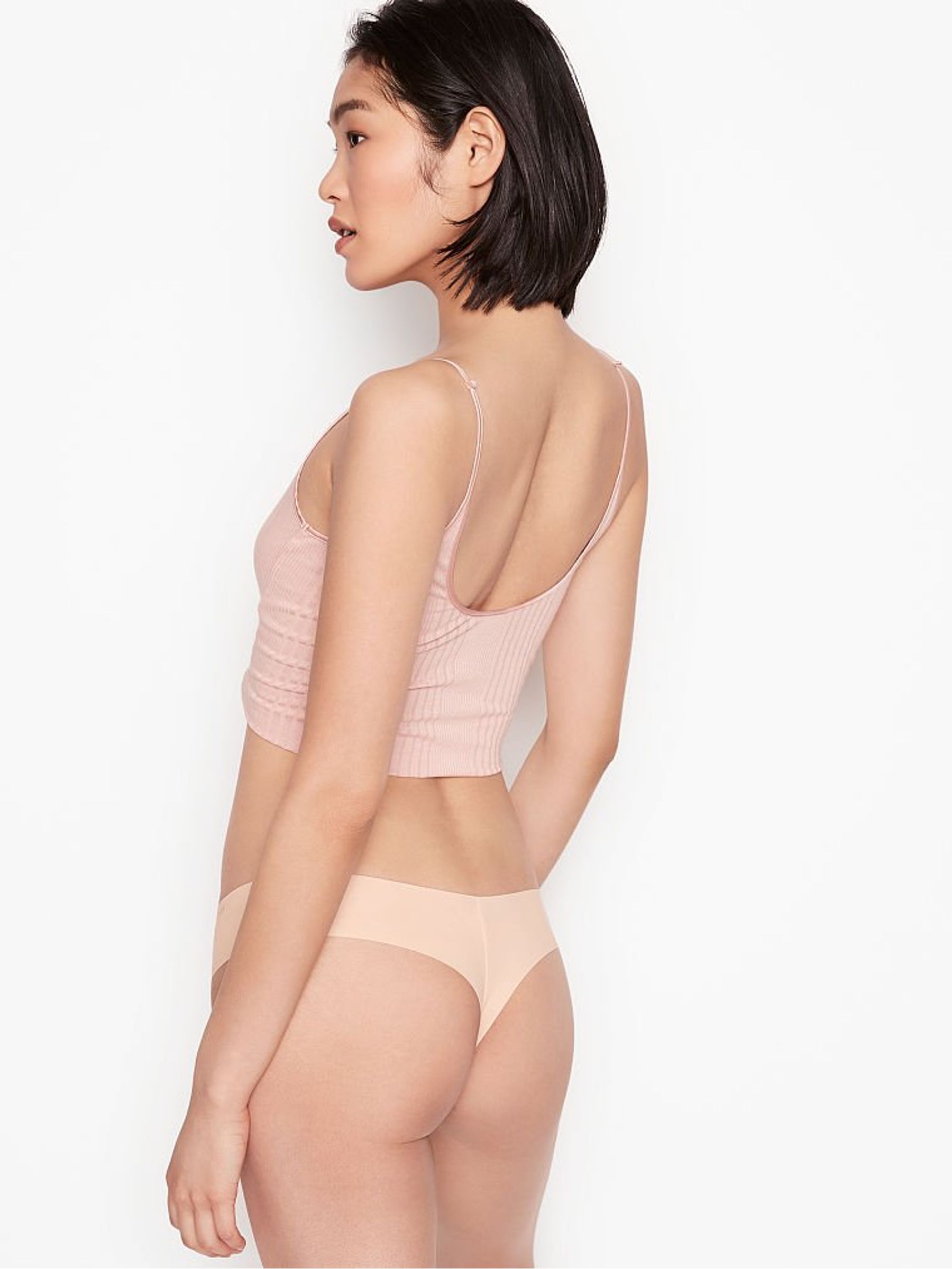 Champagne Nude Thong No-Show Knickers - Image 2 of 3