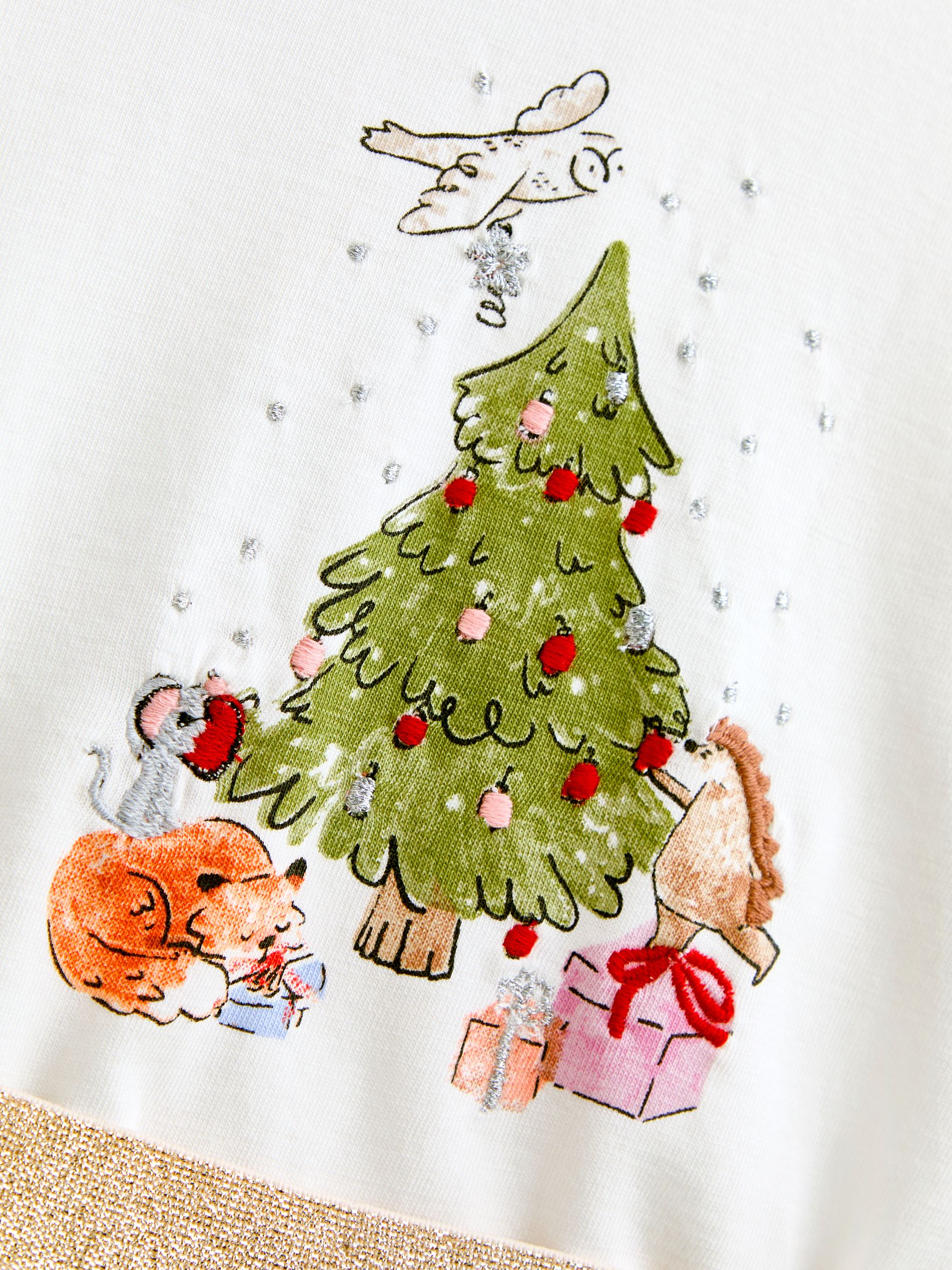 Olive Green Christmas Tree Tulle Skirt & Top Set - Image 10 of 11