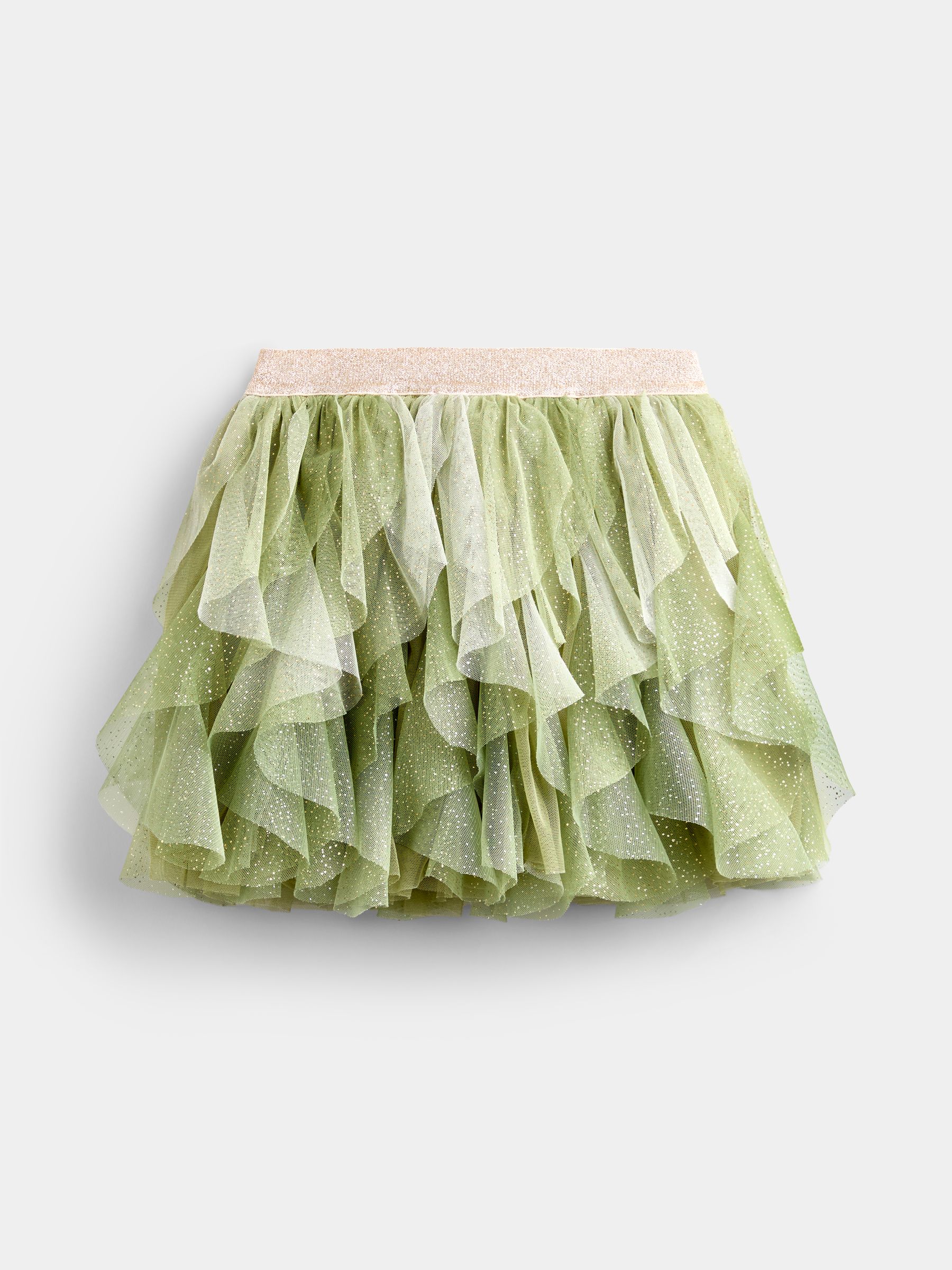 Olive Green Christmas Tree Tulle Skirt & Top Set - Image 8 of 11