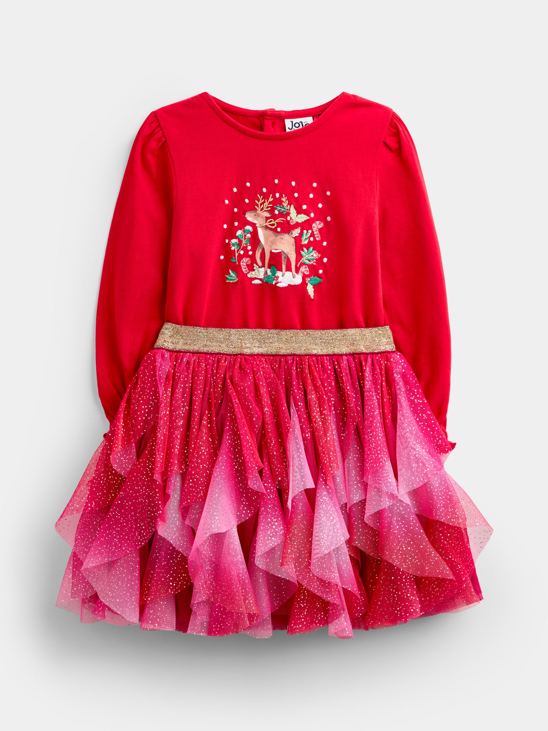 Red Reindeer Tulle Skirt & Top Set - Image 1 of 7 Red Reindeer Tulle Skirt & Top Set - Image 1 of 7