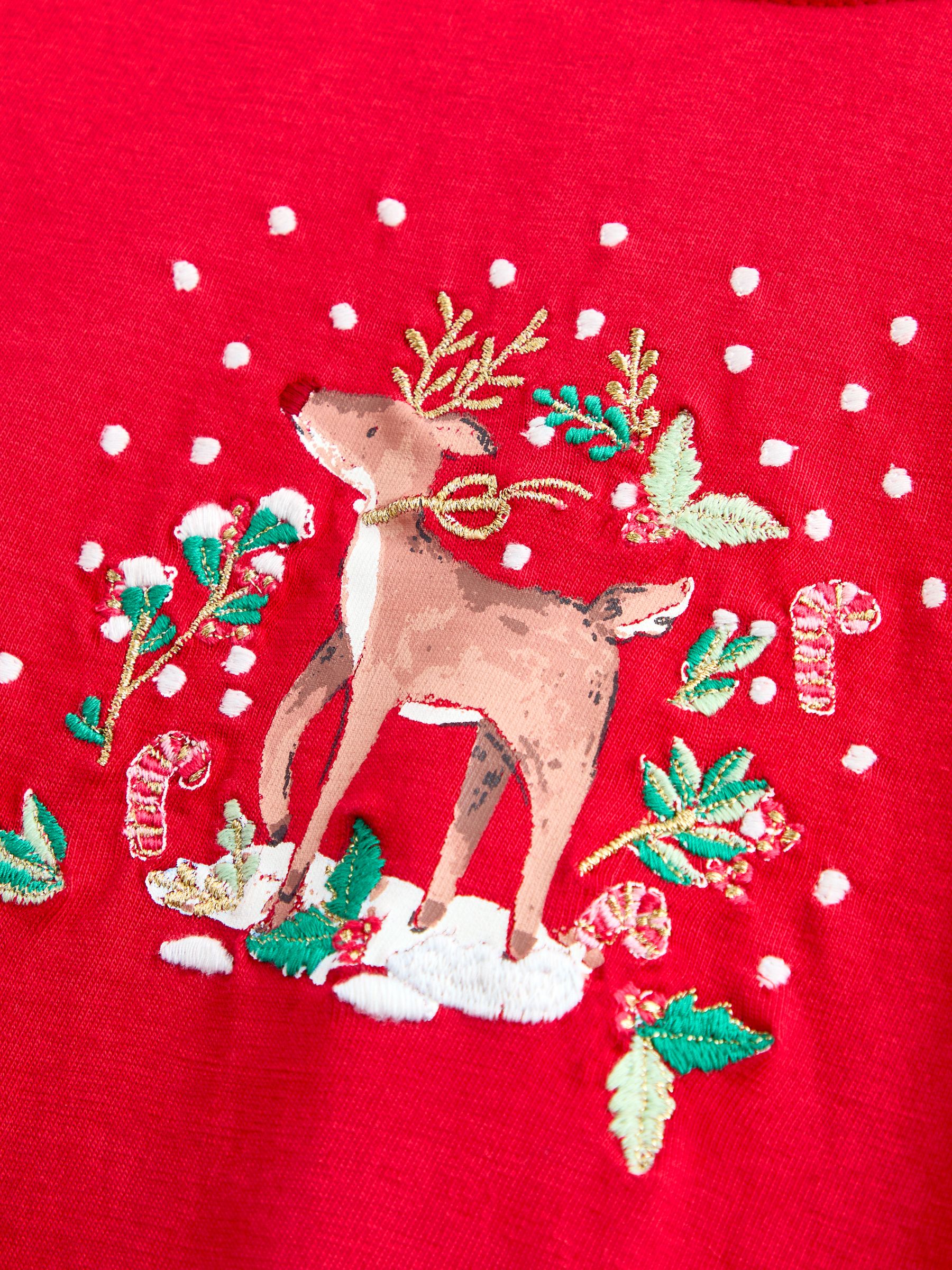 Red Reindeer Tulle Skirt & Top Set - Image 6 of 7
