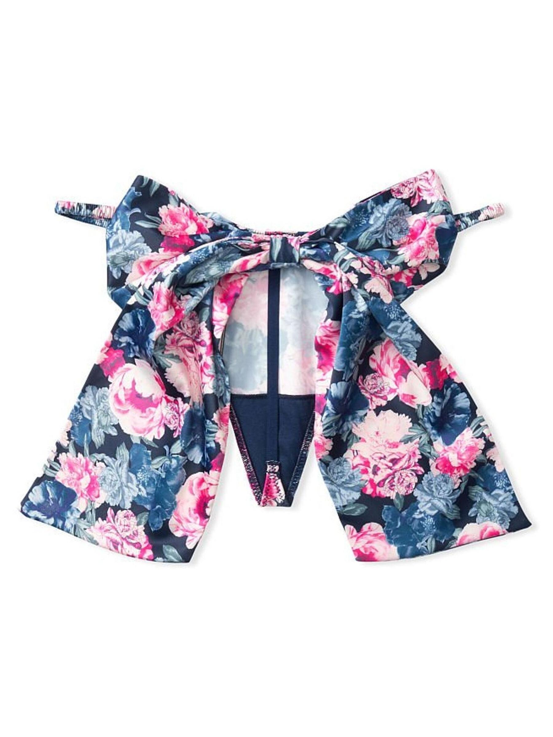 Bloom Print Satin Bow G String Panty - Image 4 of 4