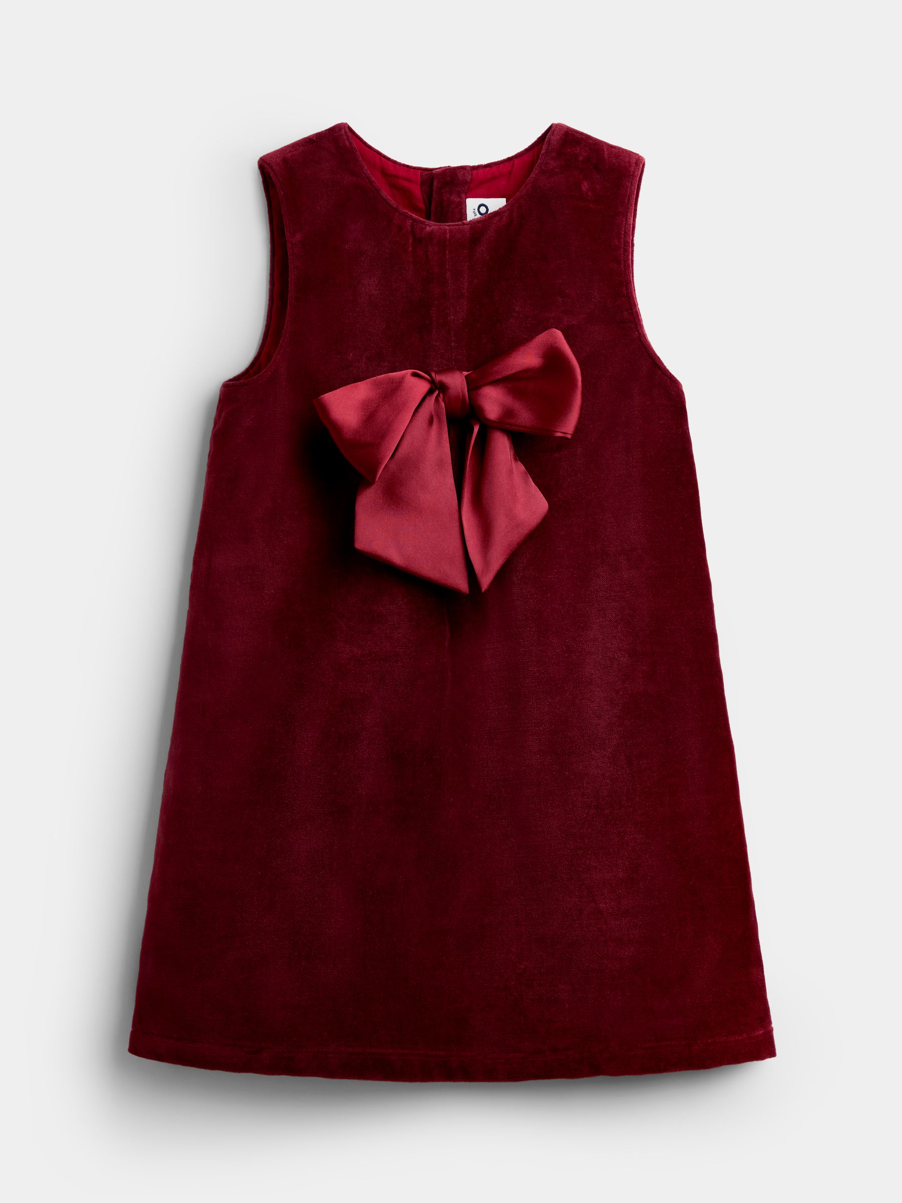 Burgundy Red Christmas Bow Pinny Dress & Top Set - Image 2 of 6