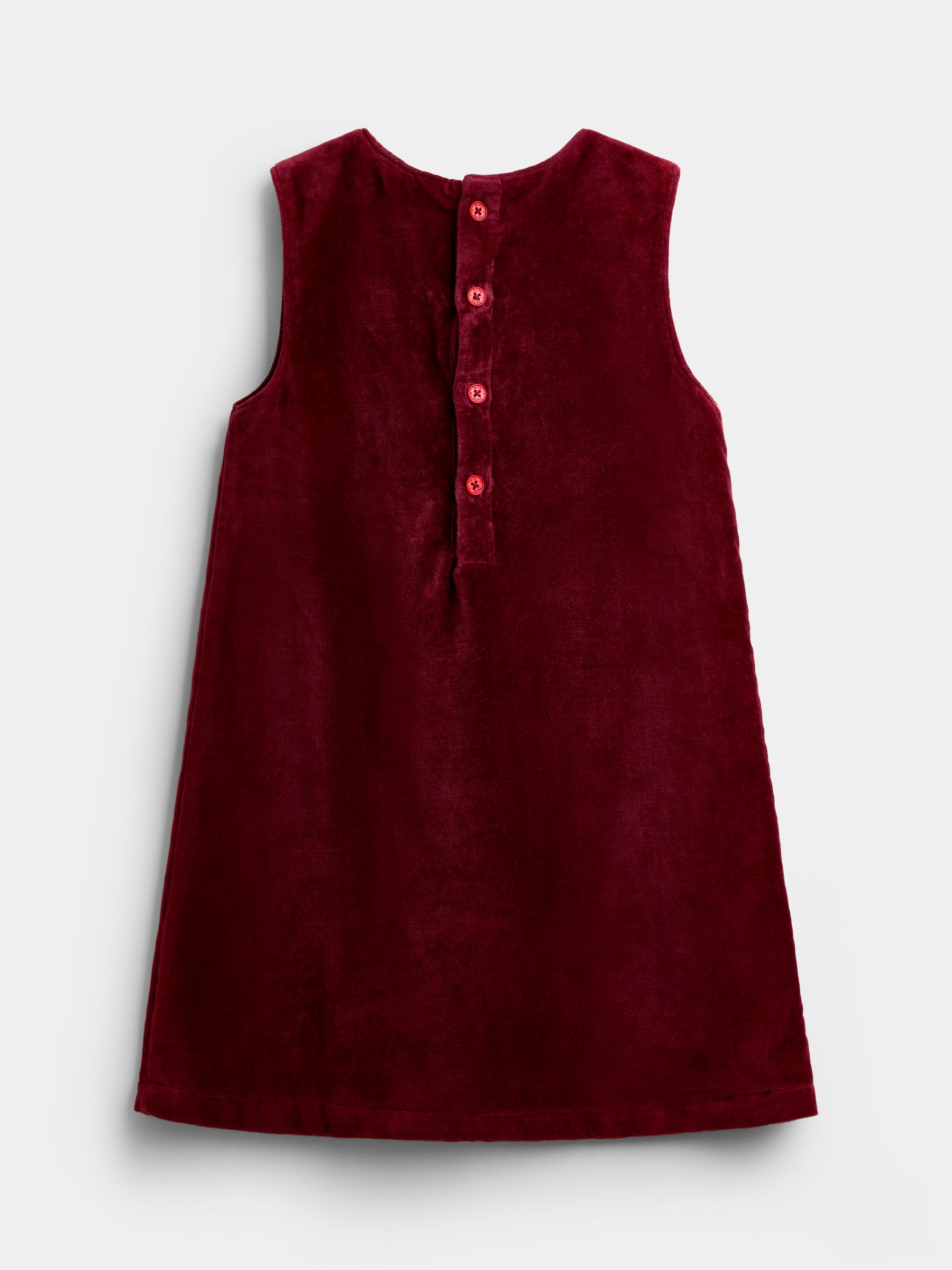 Burgundy Red Christmas Bow Pinny Dress & Top Set - Image 3 of 6