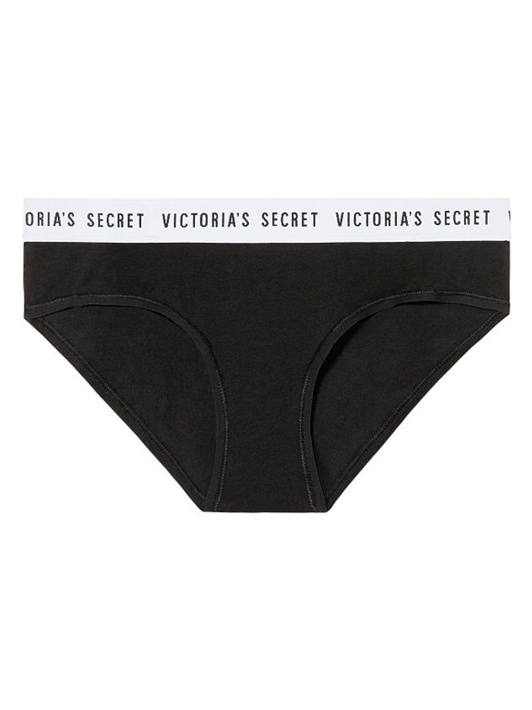 Black Stretch Cotton Logo Hipster Panty - Image 2 of 2