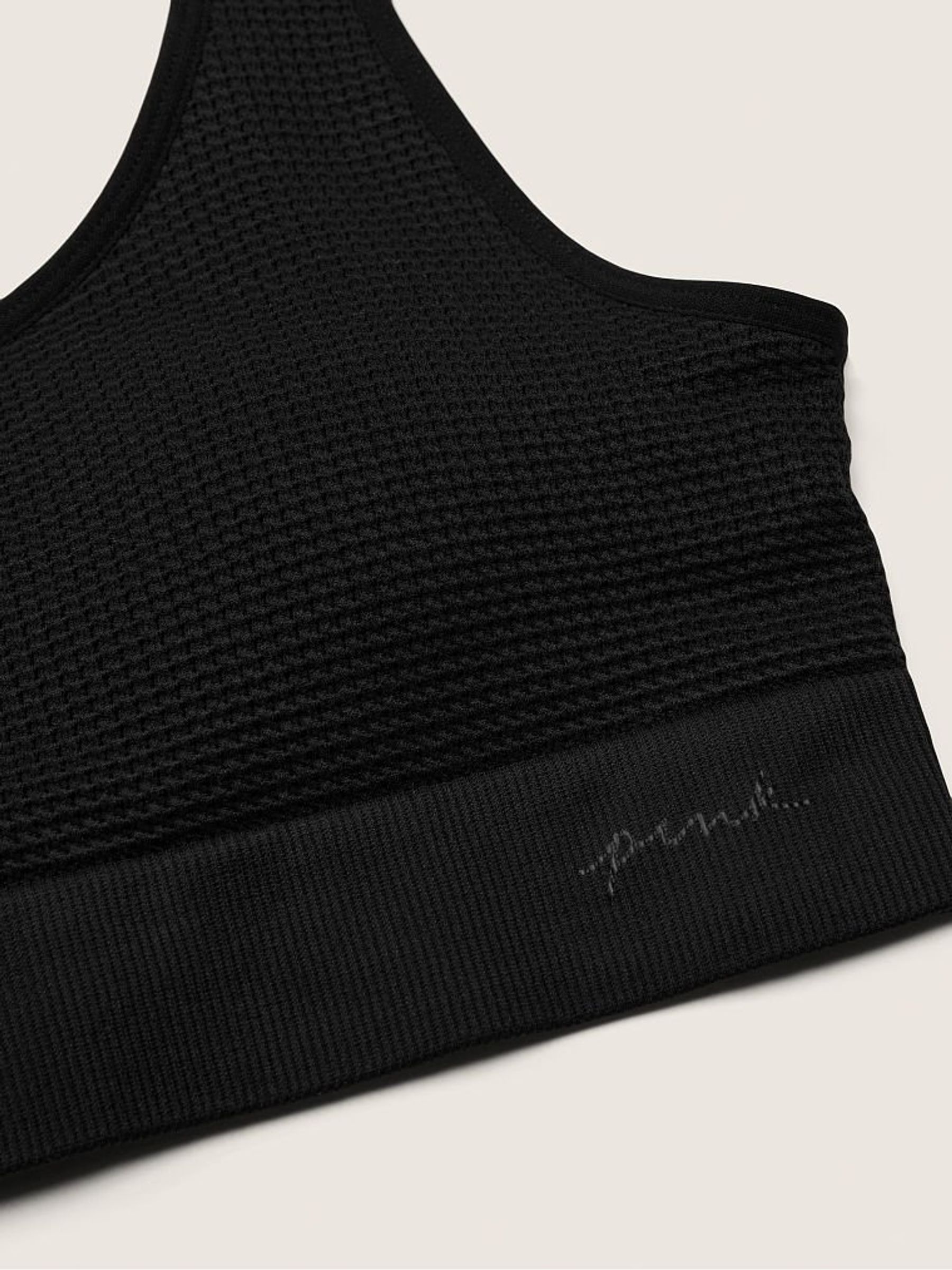 Pure Black Soft Seamless Thermal Bralette - Image 4 of 4 Pure Black Soft Seamless Thermal Bralette - Image 4 of 4