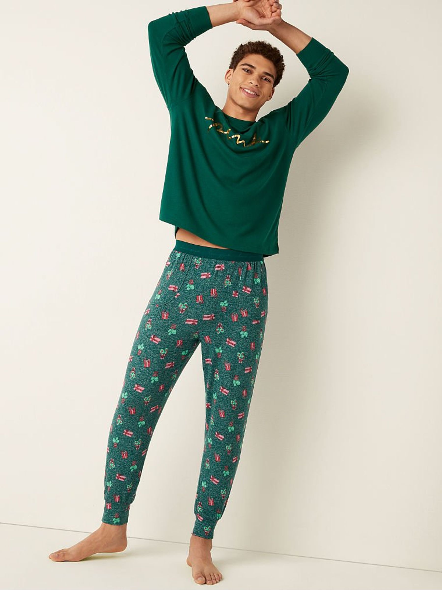Dark Garden Plant Presents Cozy Sleep Jogger - Image 3 of 5