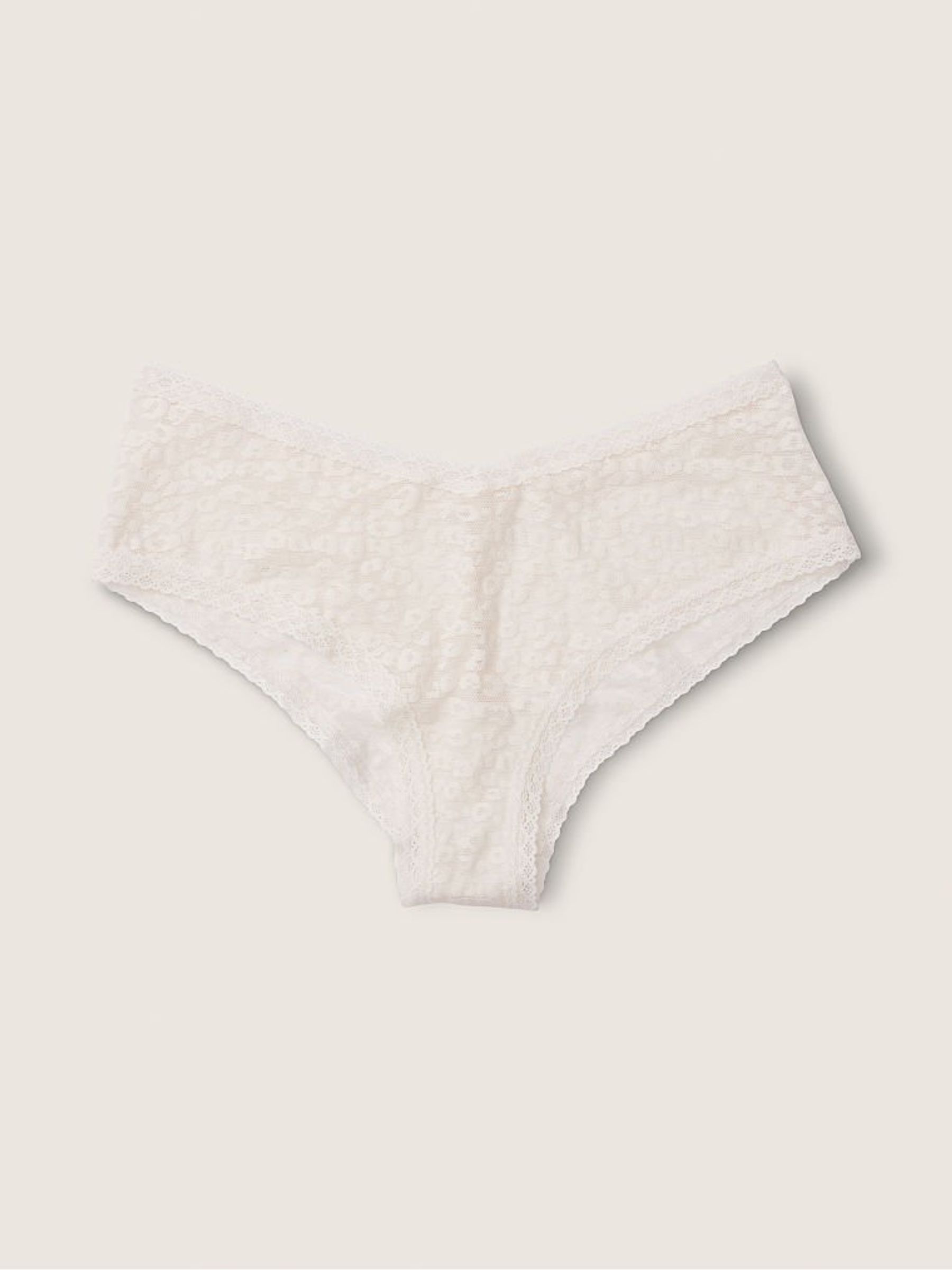 Coconut White Lace Logo Cheeky Knickers - Image 1 of 2