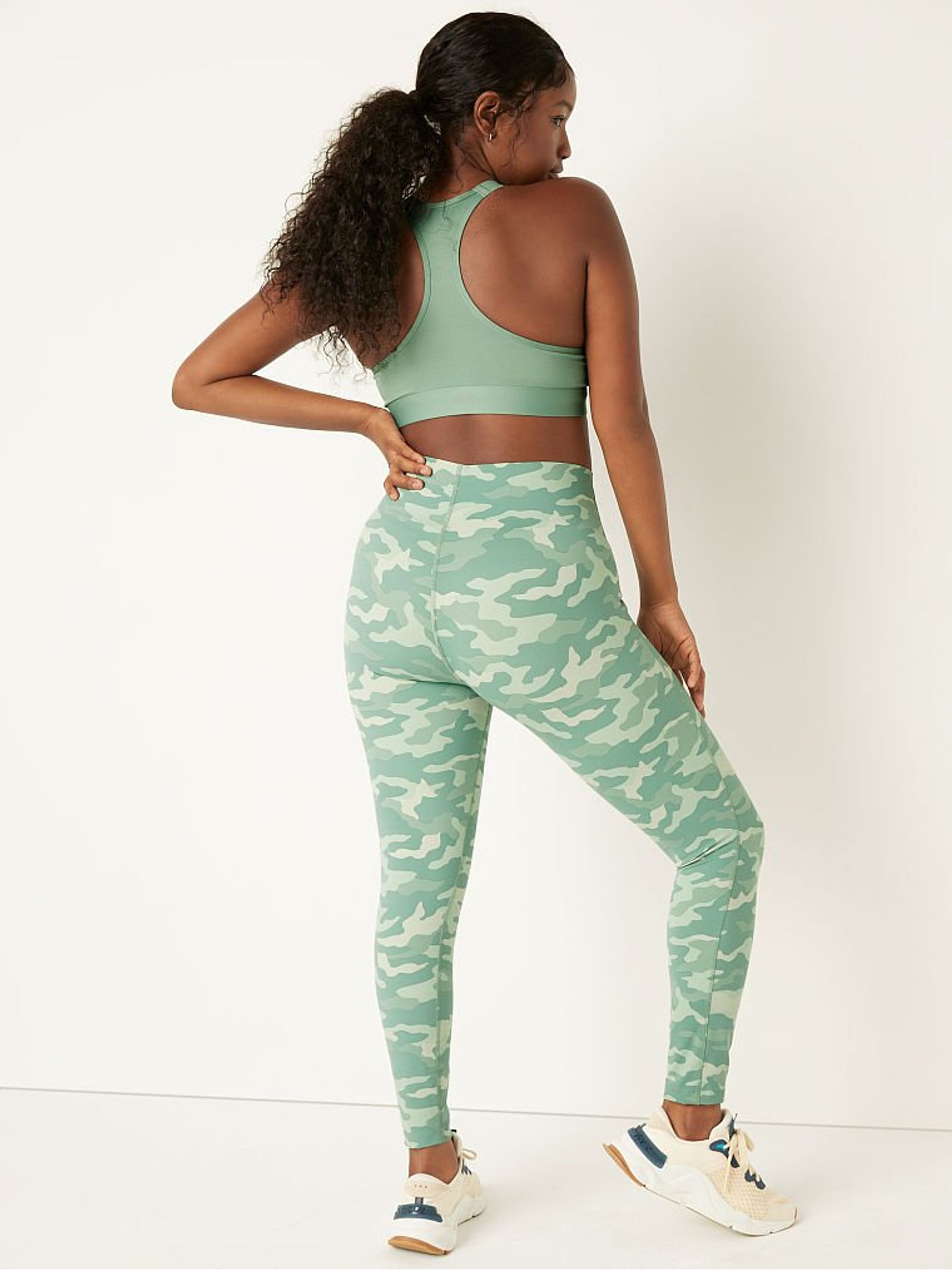 Seasalt Green Camo Victoria's Secret PINK Compression V High Waist Full Length Legging - Image 2 of 4