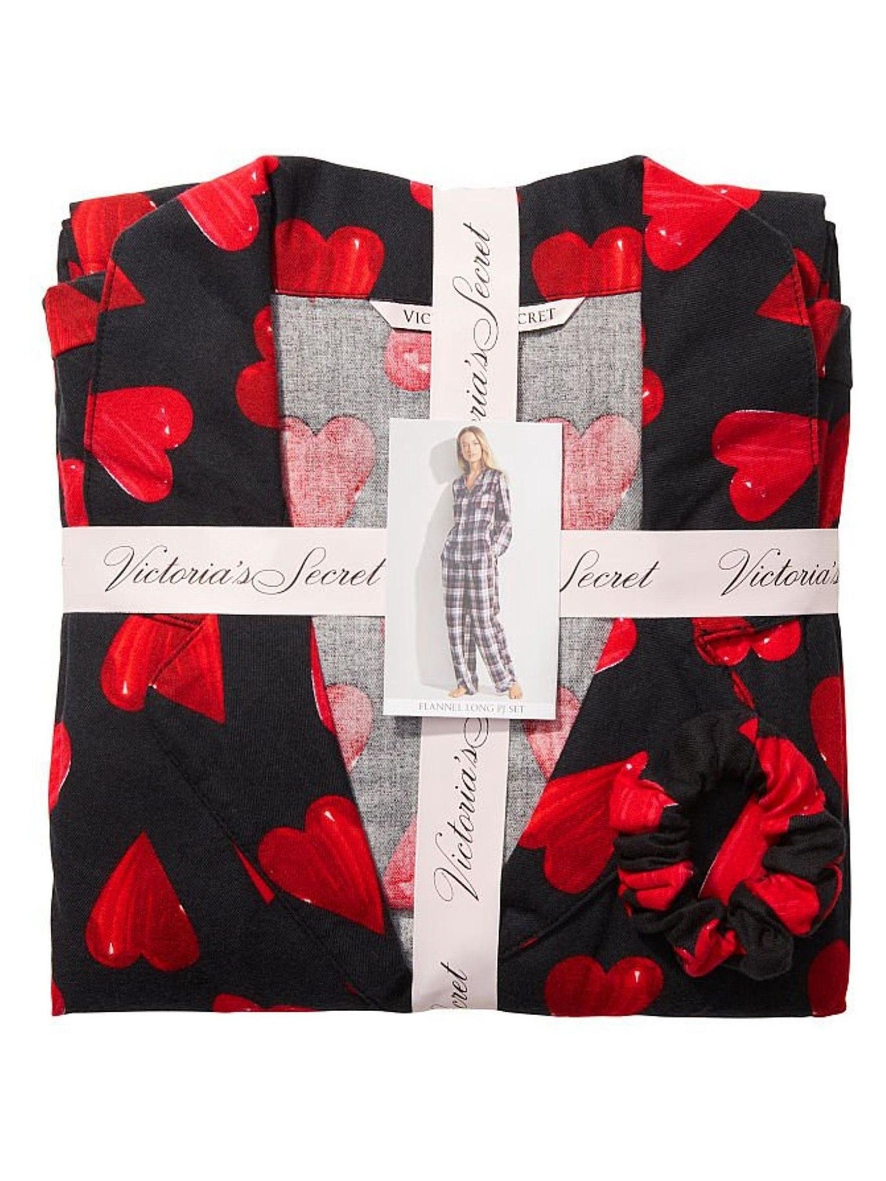 Black Hearts Flannel Long Pyjamas - Image 4 of 4