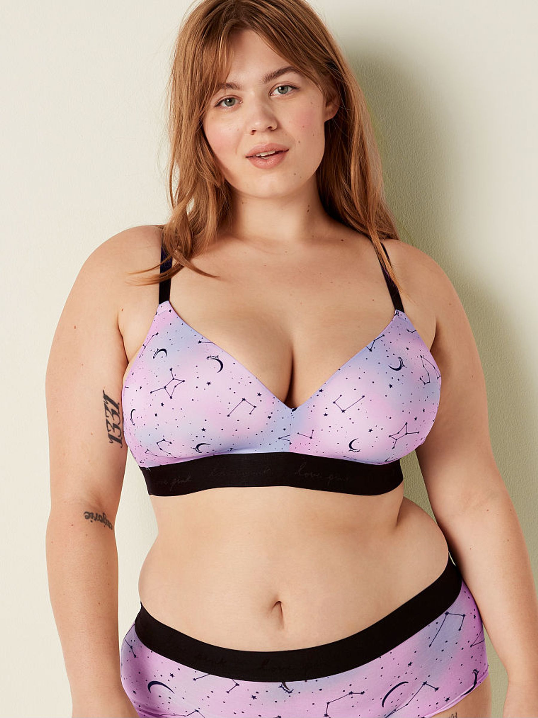 Boardwalk Pink Cloudy Constellation Smooth Lightly Lined Non Wired T-Shirt Bra - Image 1 of 5