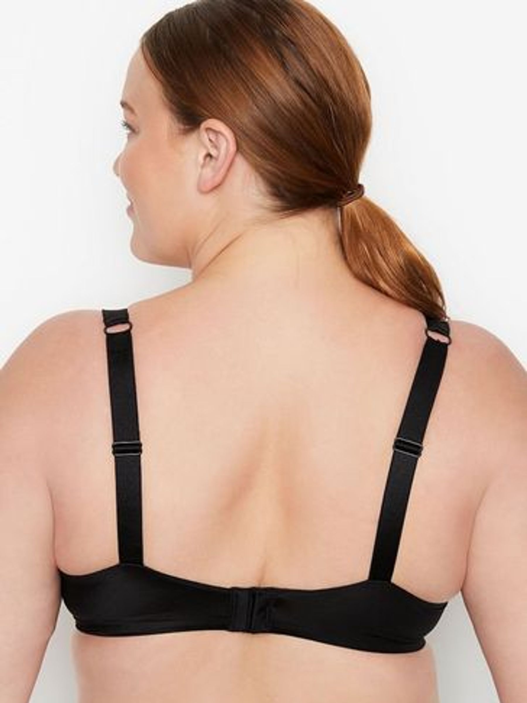 Black Push Up Shine Strap Bra - Image 3 of 5