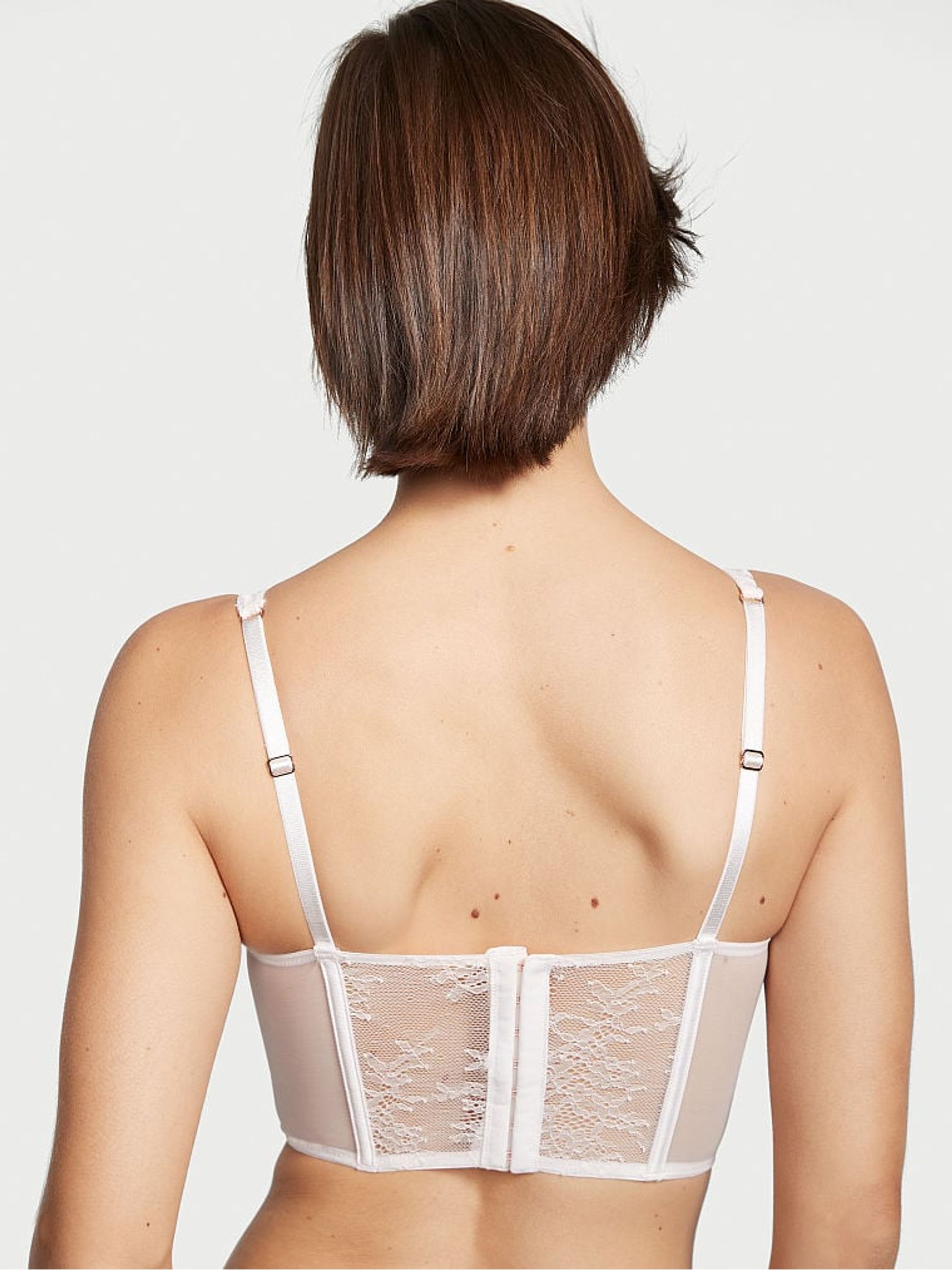 Coconut White Lace Unlined Corset Bra Top - Image 2 of 3