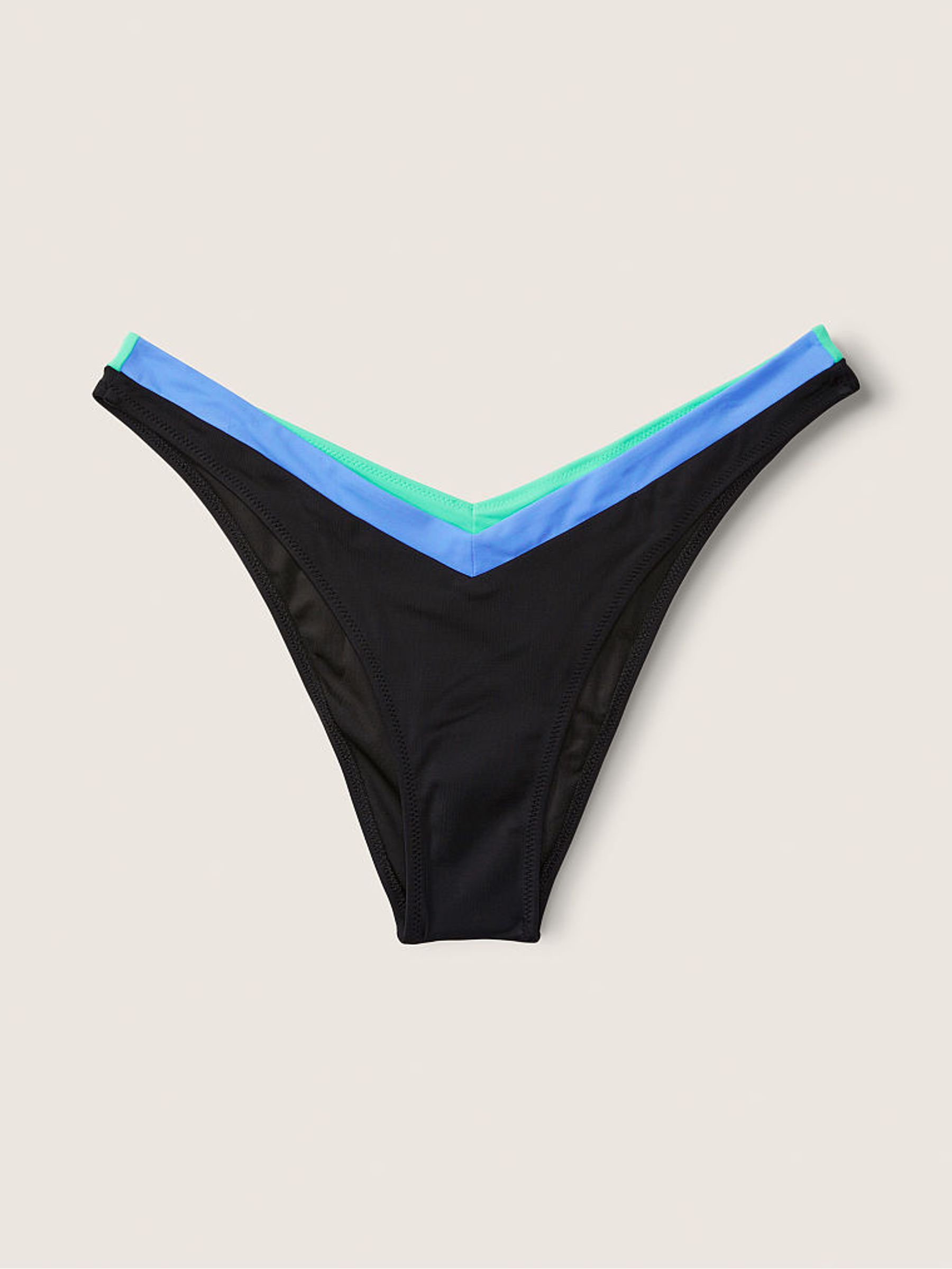 Cornflower Blue Colour Block Cheeky Bikini Bottom - Image 4 of 5