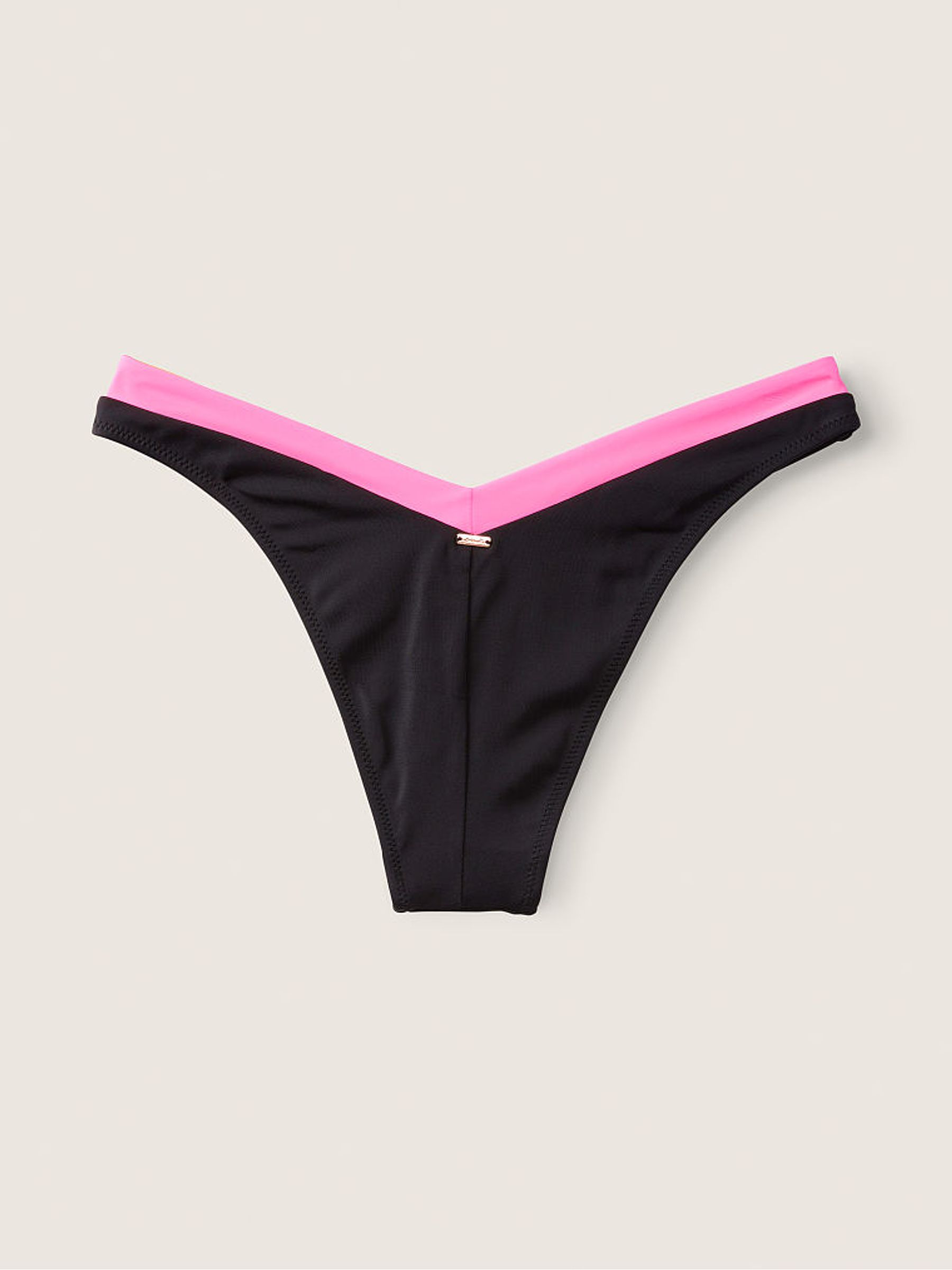 Radiant Rose Pink Colour Block Cheeky Bikini Bottom - Image 5 of 5