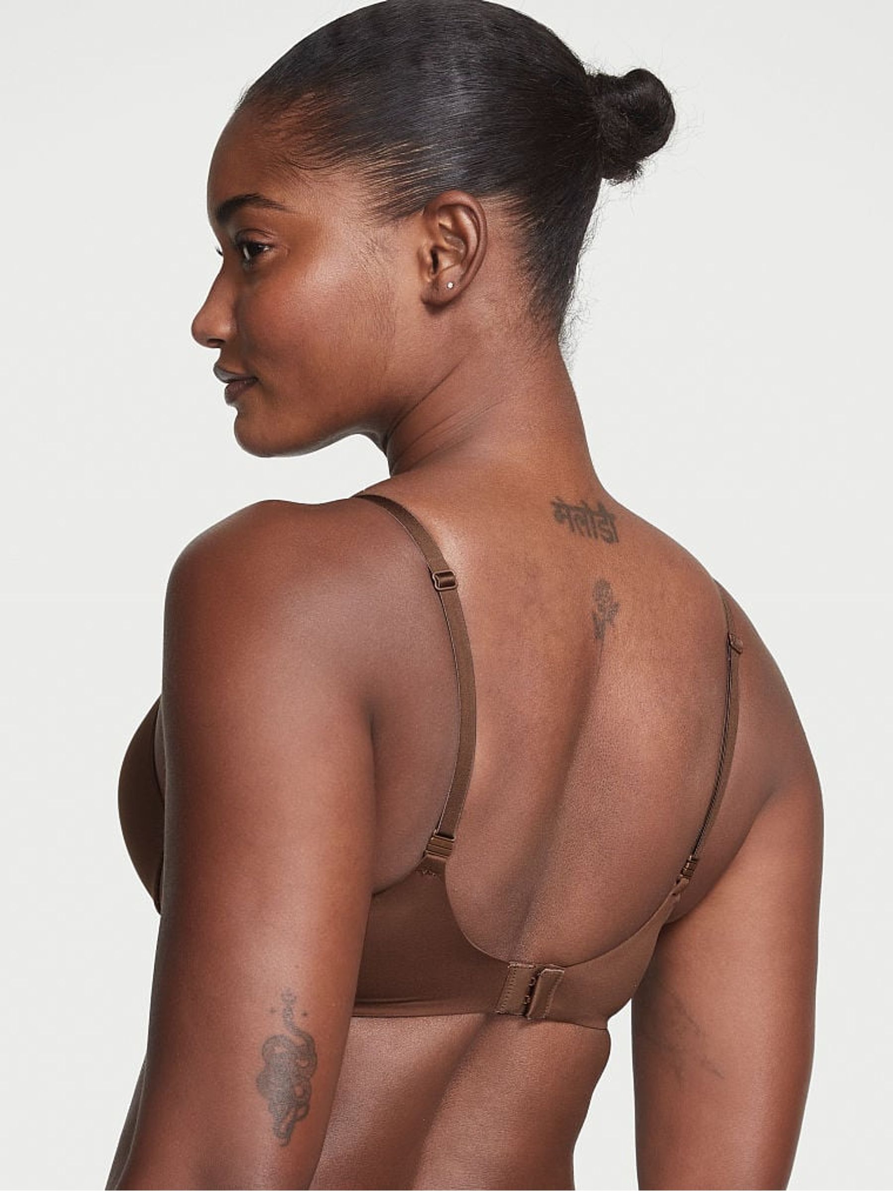Dark Roast Brown Smooth Non Wired Push Up Bra - Image 2 of 3