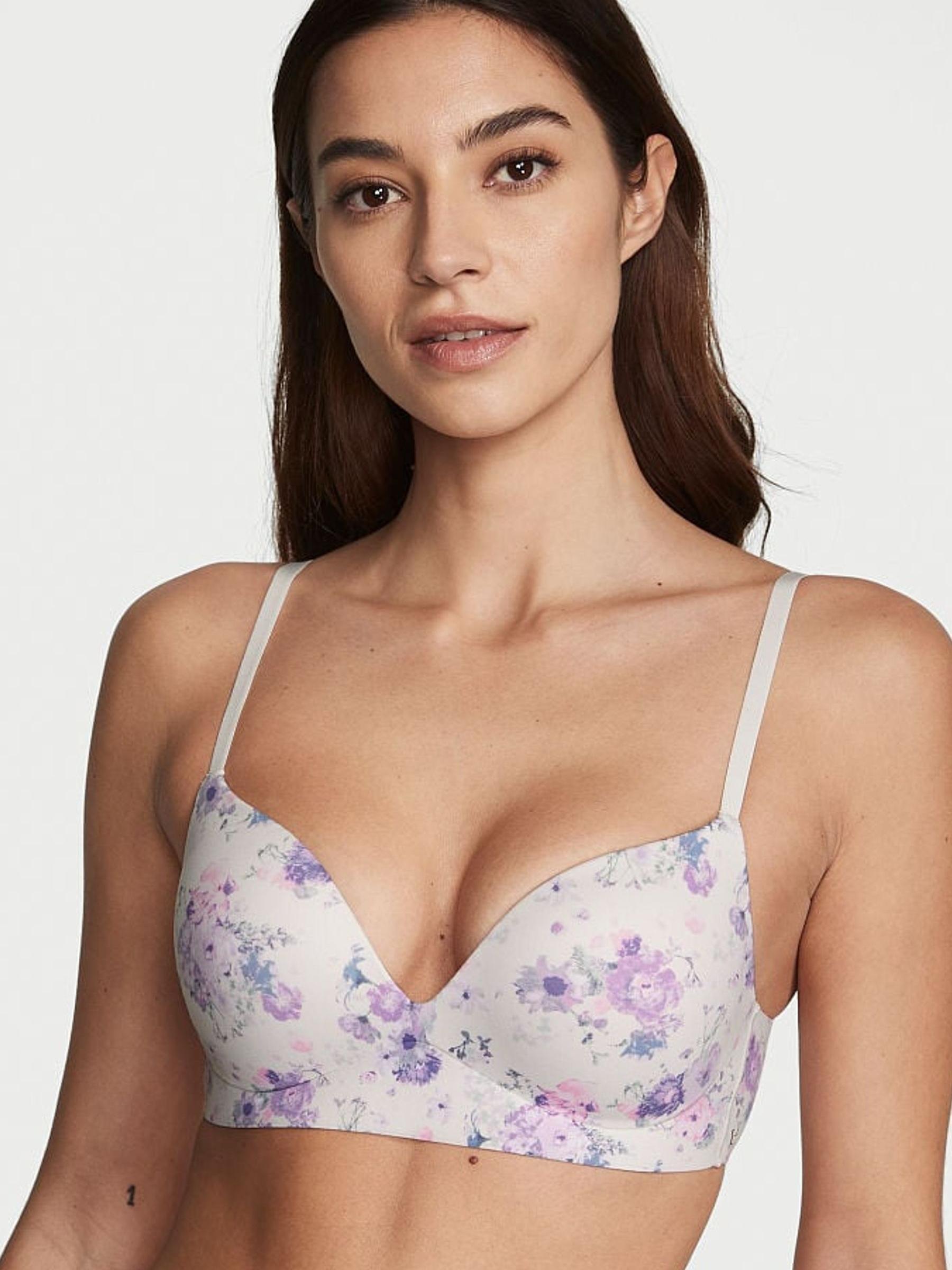 White Meadow Floral Non Wired Push Up Non Wired Push Up Bra - Image 1 of 3