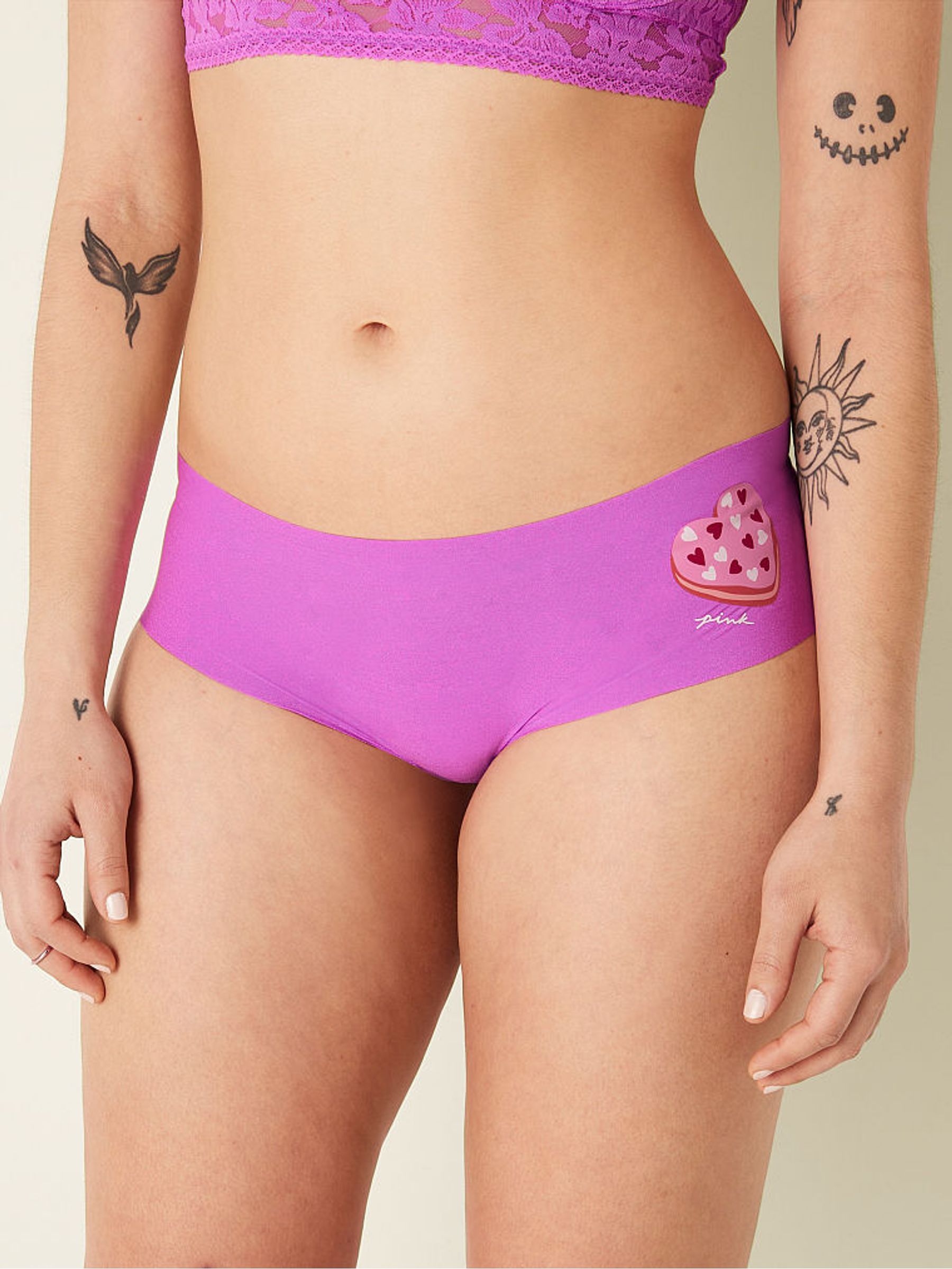 Purple No Show Hipster Knicker - Image 1 of 2
