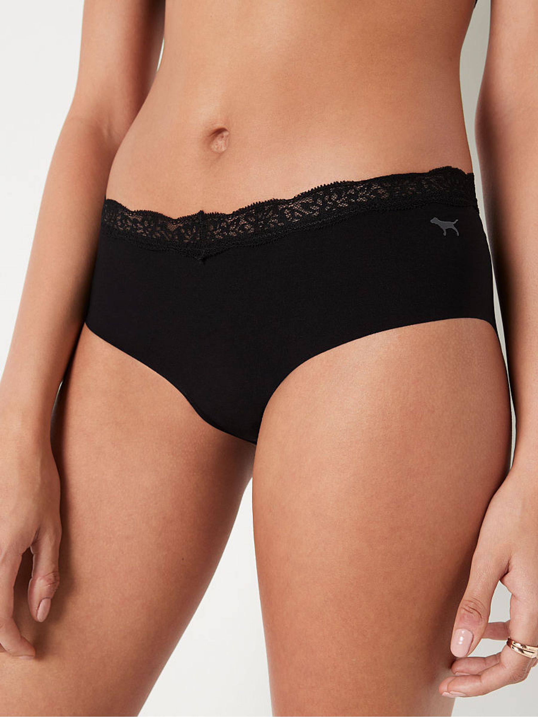 Pure Black No Show Hipster Knickers - Image 1 of 2