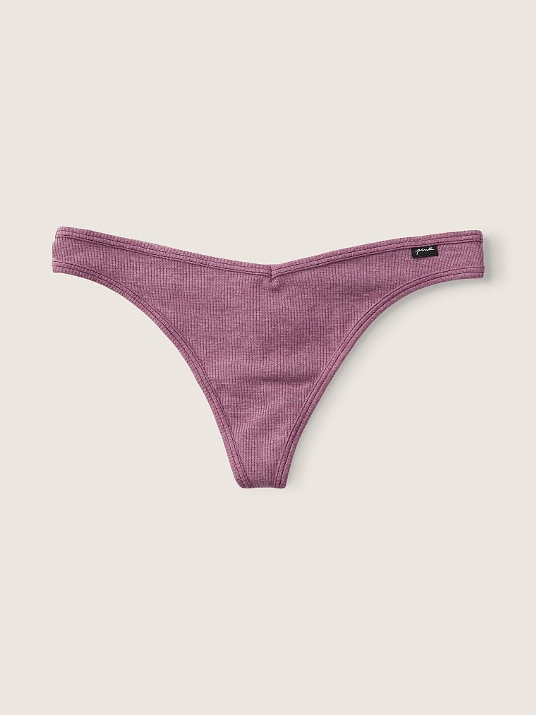 Rich Maroon Cotton Thong Knickers - Image 1 of 1
