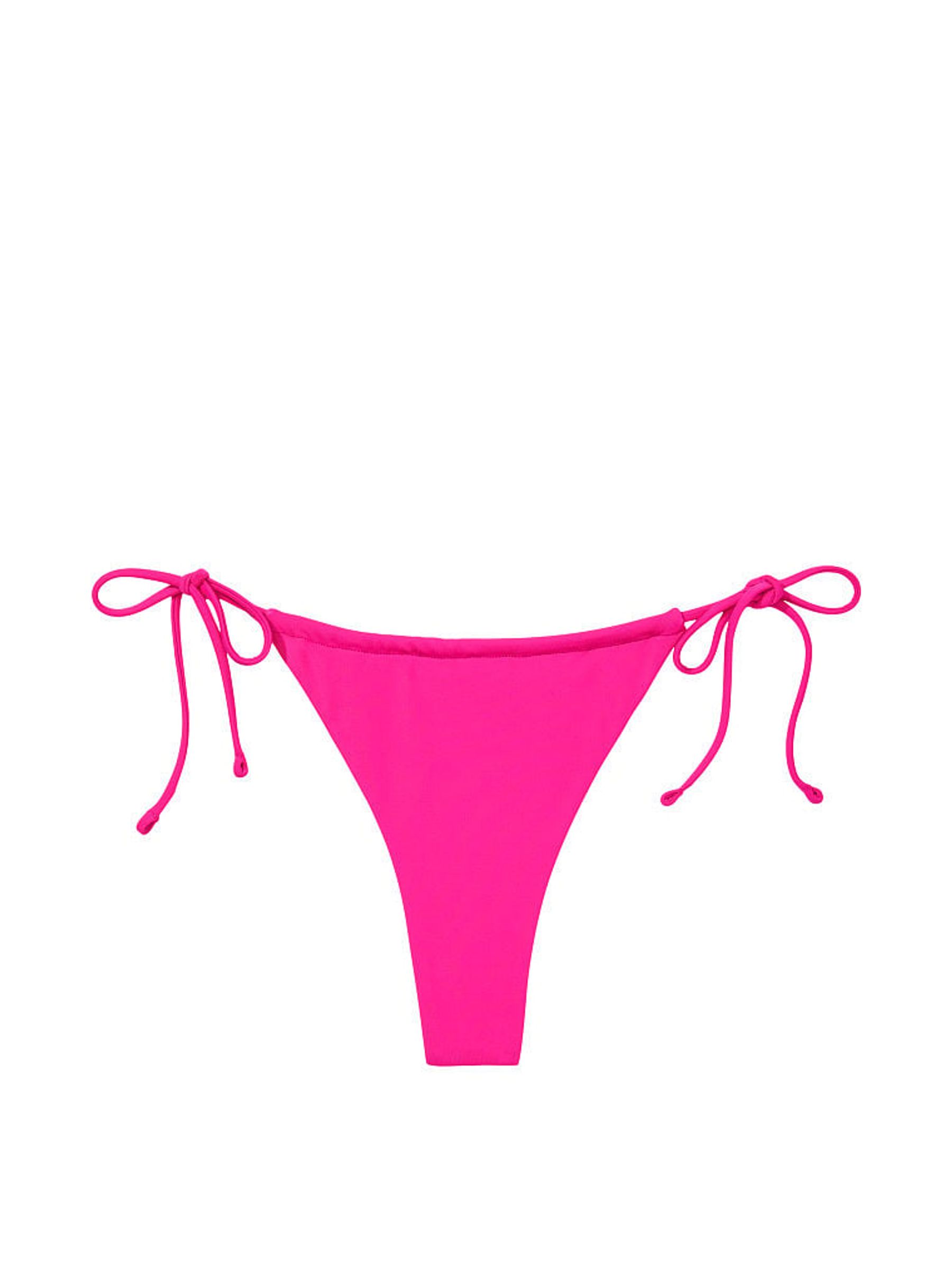Forever Pink Tie Side High Leg Bikini Bottom - Image 4 of 4