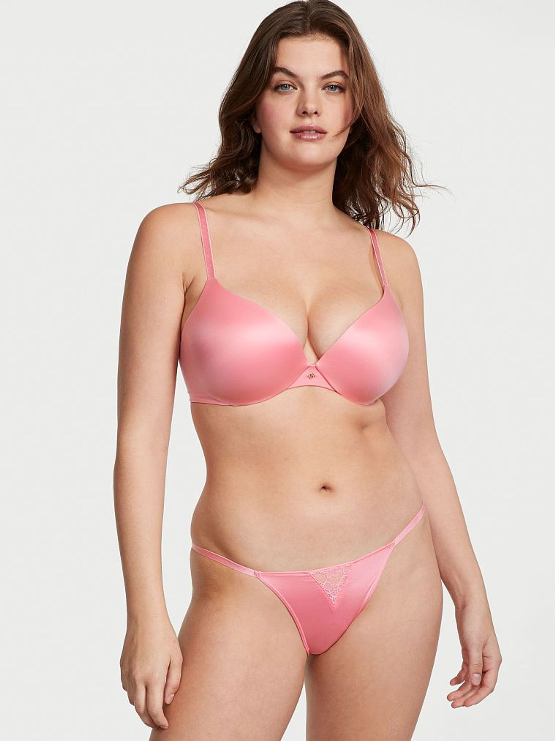 Pink Roses Smooth Push Up Bra - Image 1 of 4