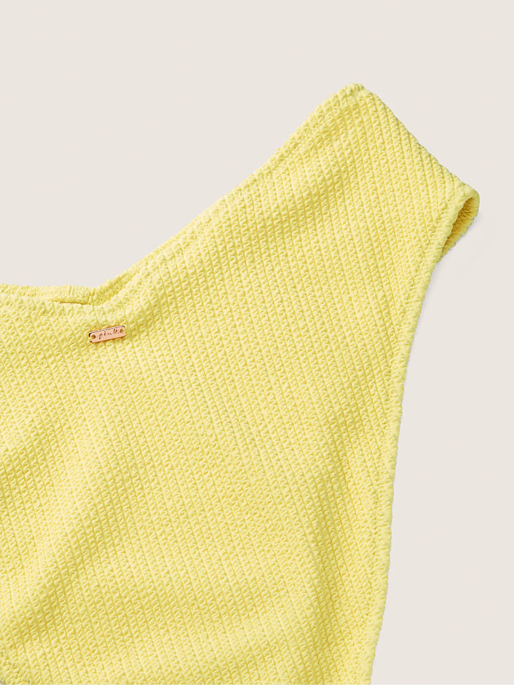 Yellow Tulip High Waisted Crinkle Bikini Bottom - Image 6 of 6