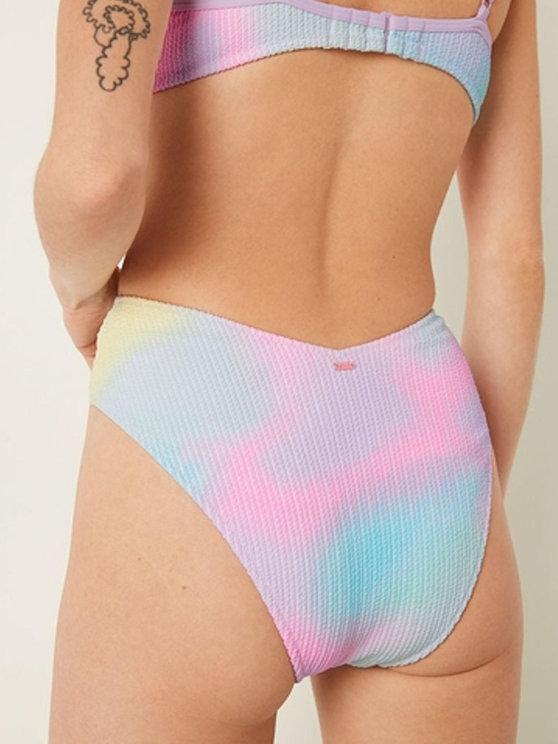 Yellow High Waisted Crinkle Bikini Bottom - Image 2 of 4 Yellow High Waisted Crinkle Bikini Bottom - Image 2 of 4