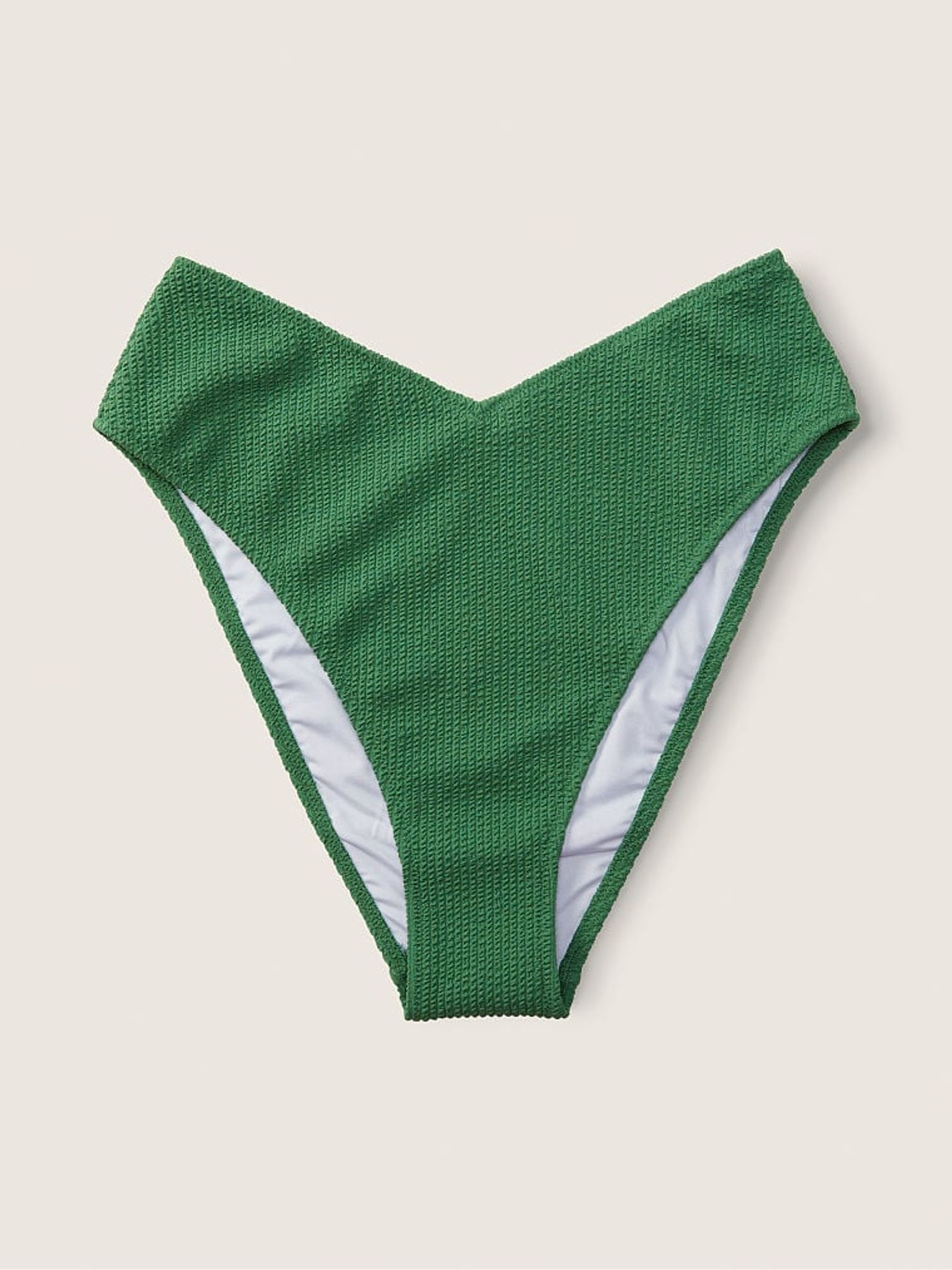 Forest Pine Green High Waisted Crinkle Bikini Bottom - Image 4 of 5