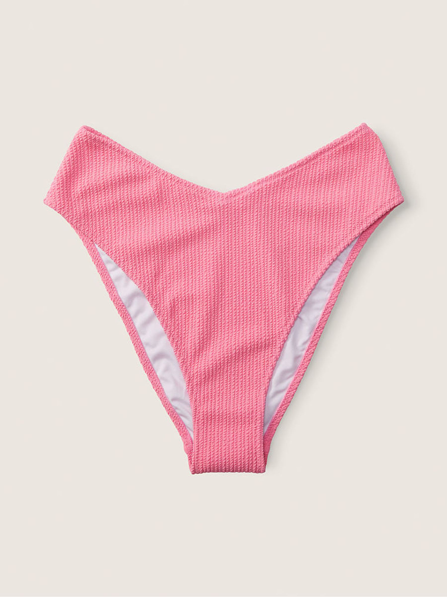 Dreamy Pink High Waisted Crinkle Bikini Bottom - Image 3 of 4