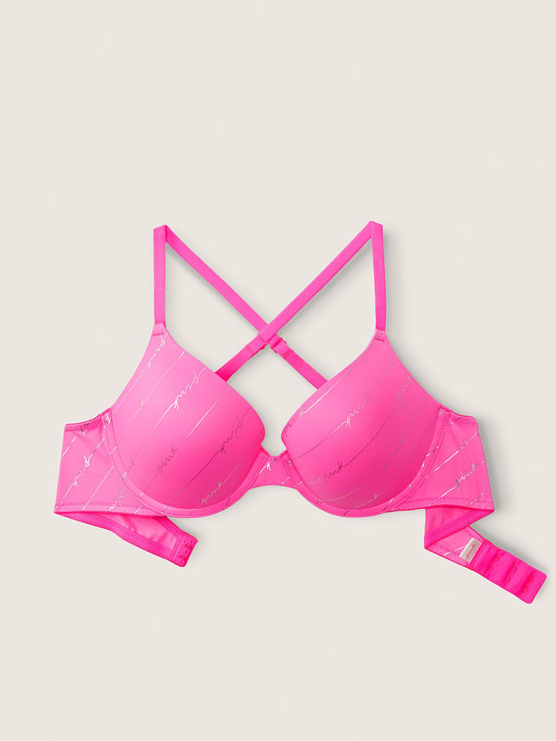Atomic Pink Script Smooth Push Up Bra - Image 5 of 5