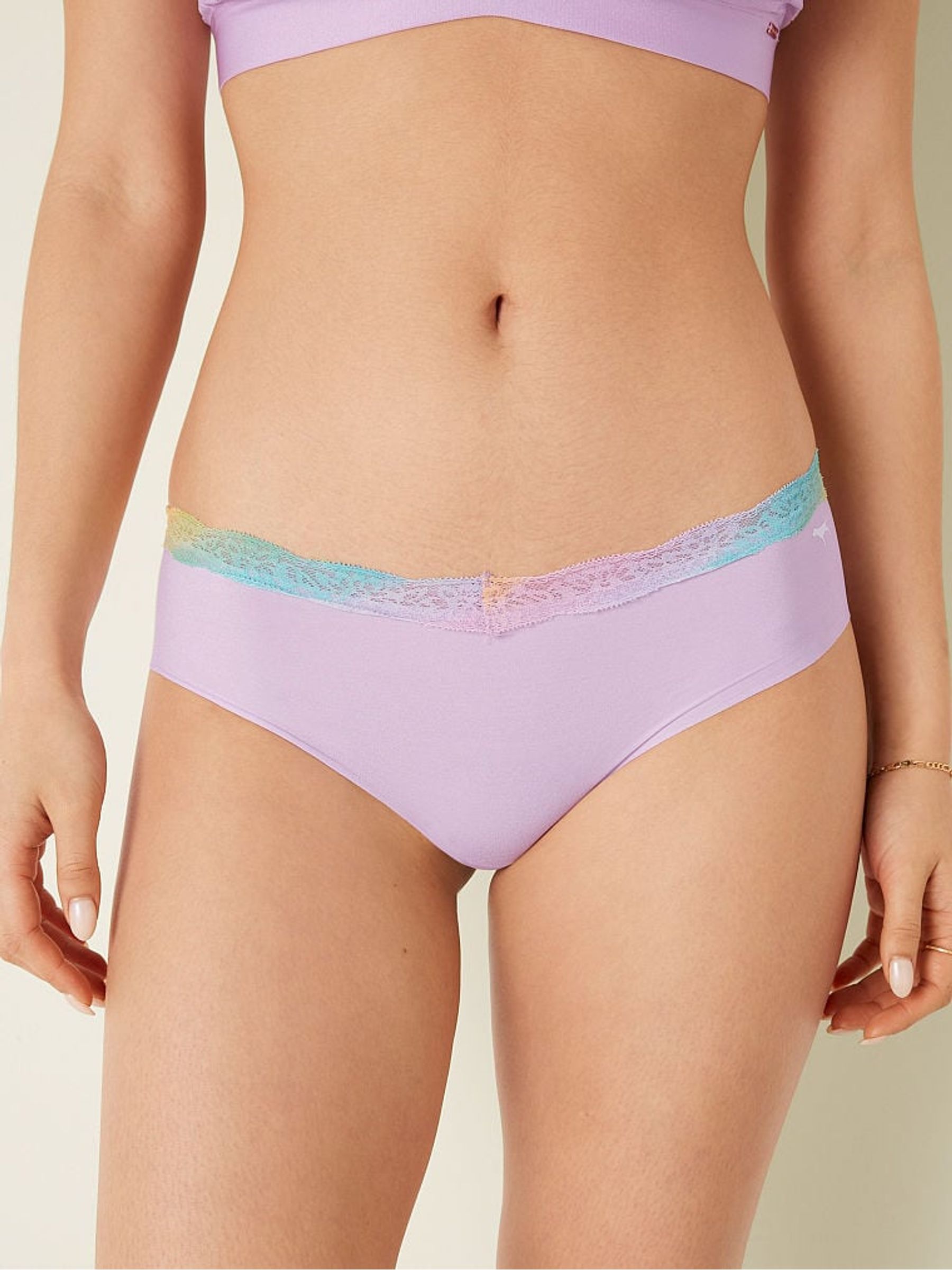Misty Lilac with Gradient Lace Purple No Show Hipster Knickers - Image 2 of 4
