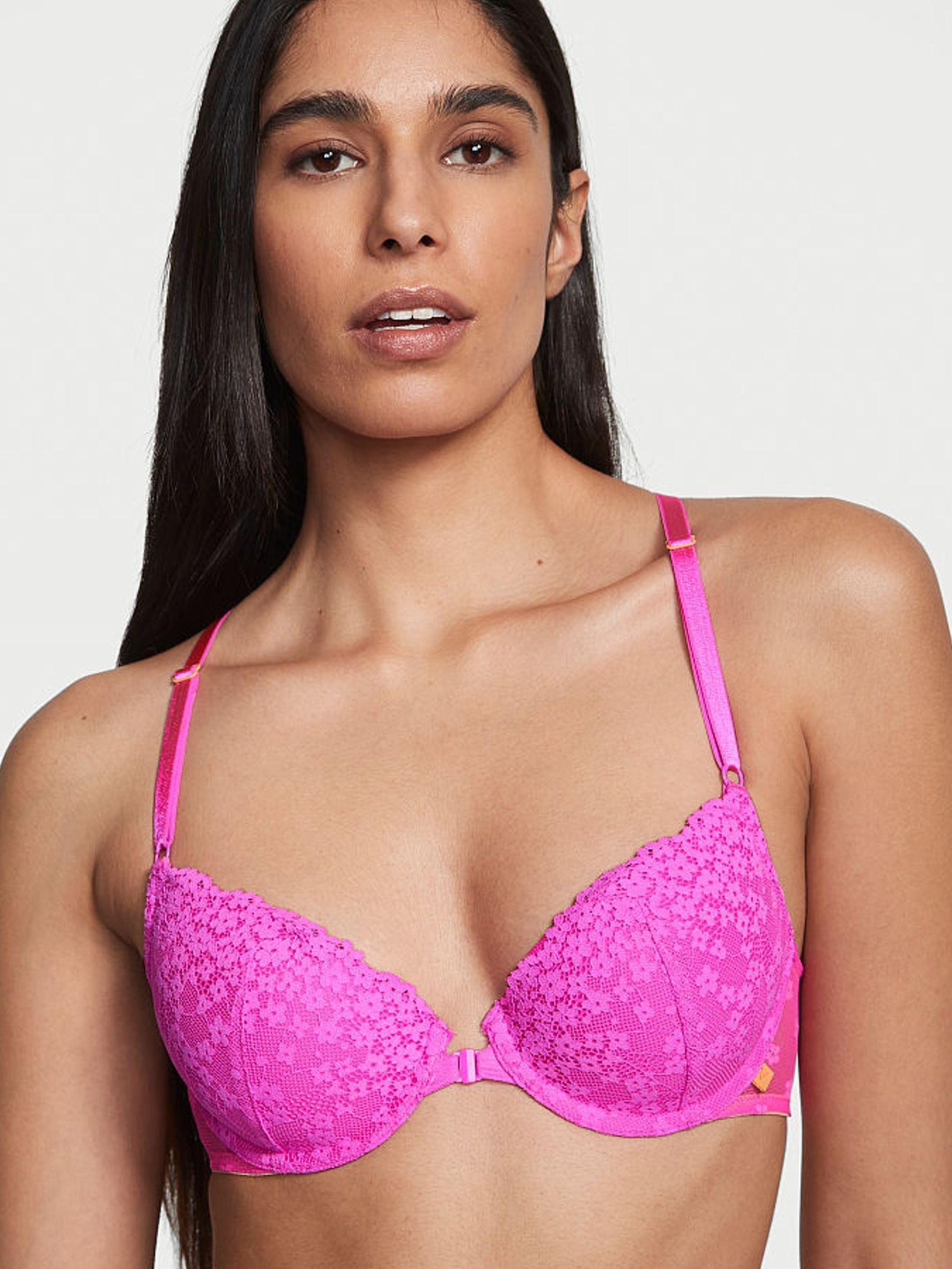 Pink Berry Lace Front Fastening Lightly Lined T-Shirt Bra - Image 1 of 3