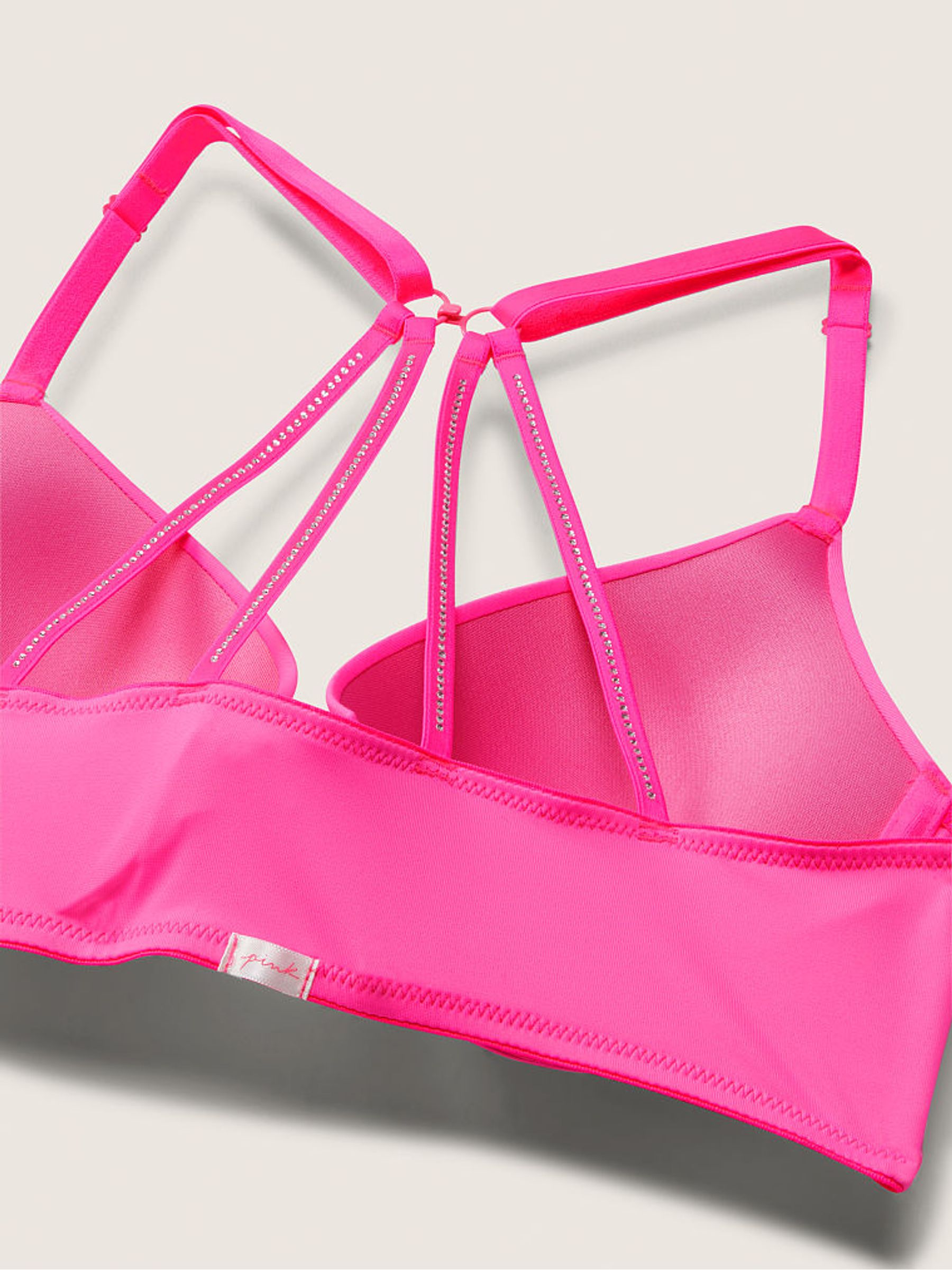Atomic Pink Smooth Strappy Shine Strap Back Bra - Image 6 of 6