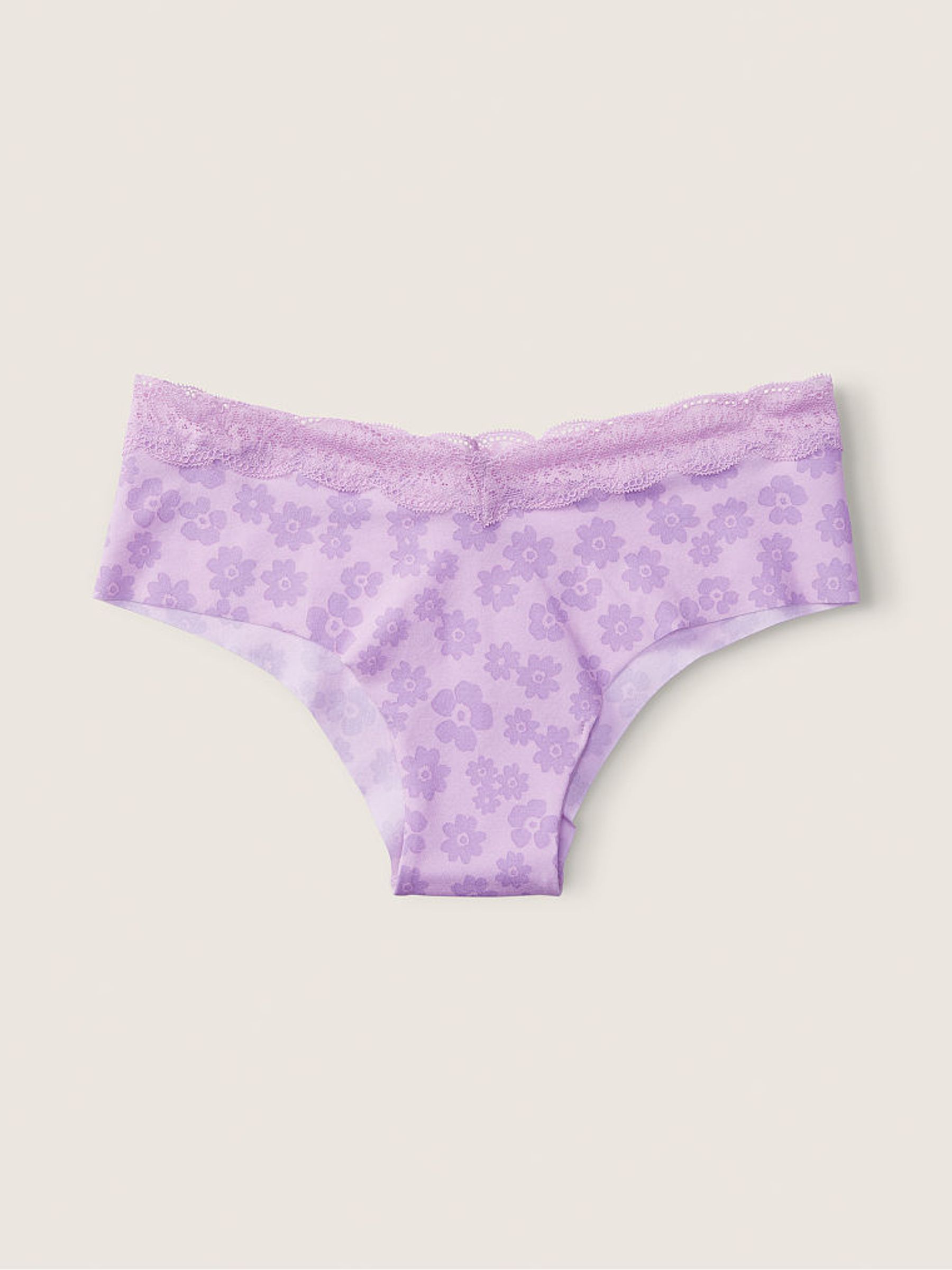 Misty Lilac Floral Purple No Show Cheeky Knickers - Image 4 of 4