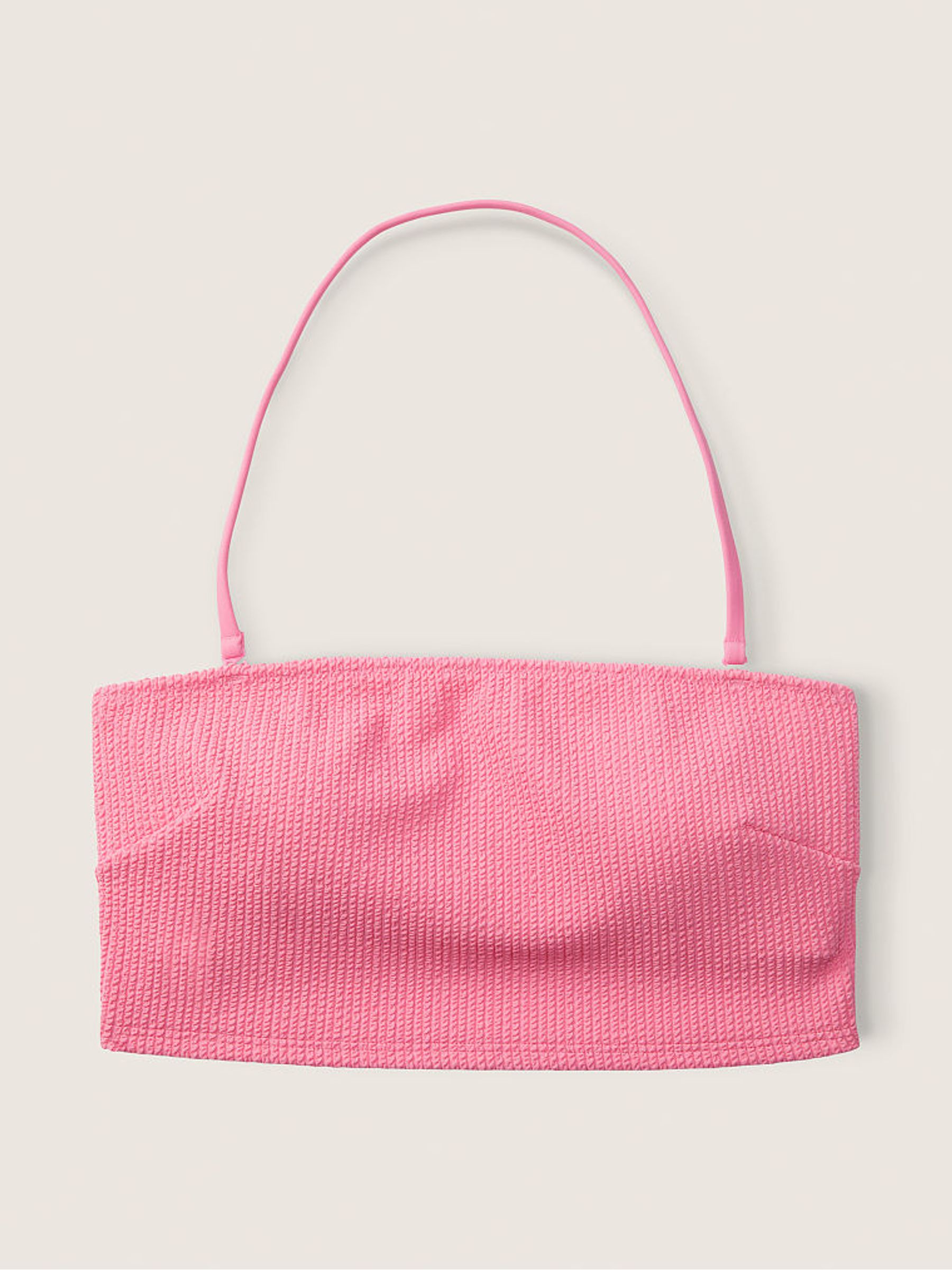 Dreamy Pink Strapless Crinkle Bikini Top - Image 5 of 6