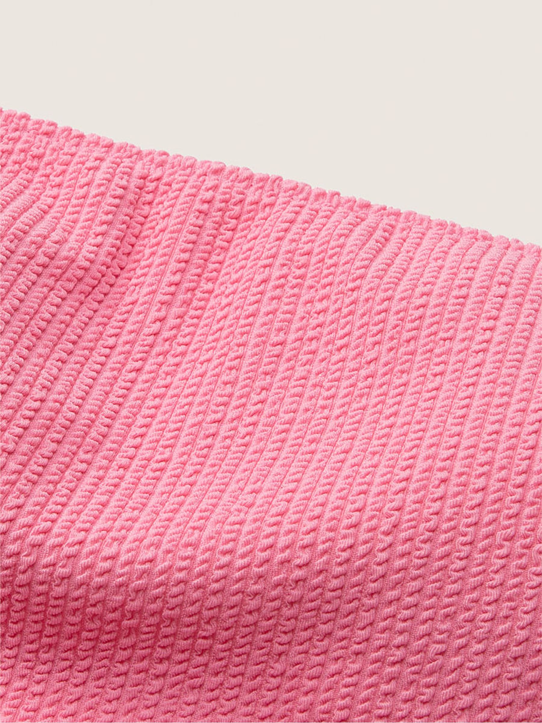 Dreamy Pink Strapless Crinkle Bikini Top - Image 6 of 6