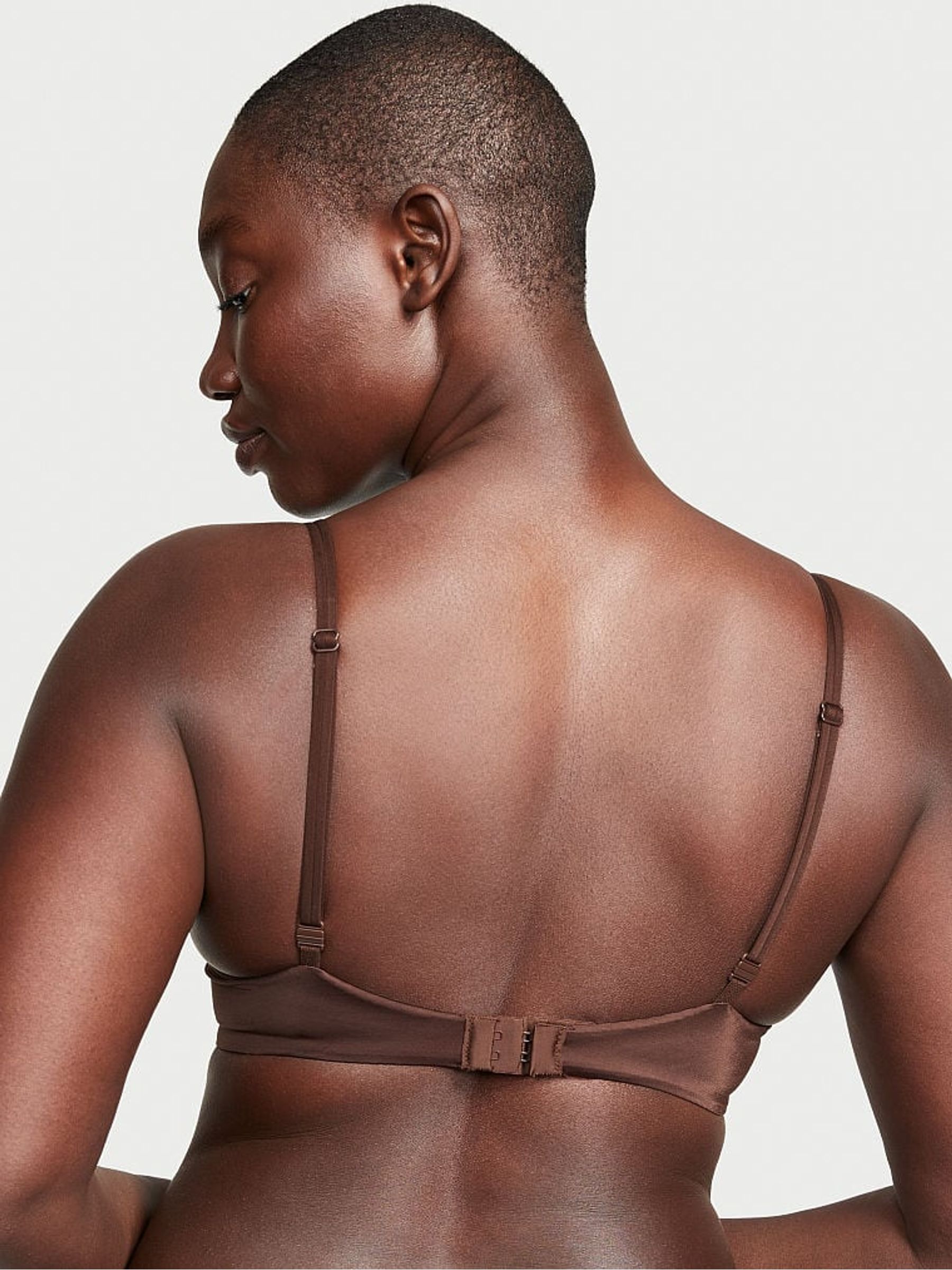 Dark Brown Smooth Plunge Push Up Bra - Image 2 of 3