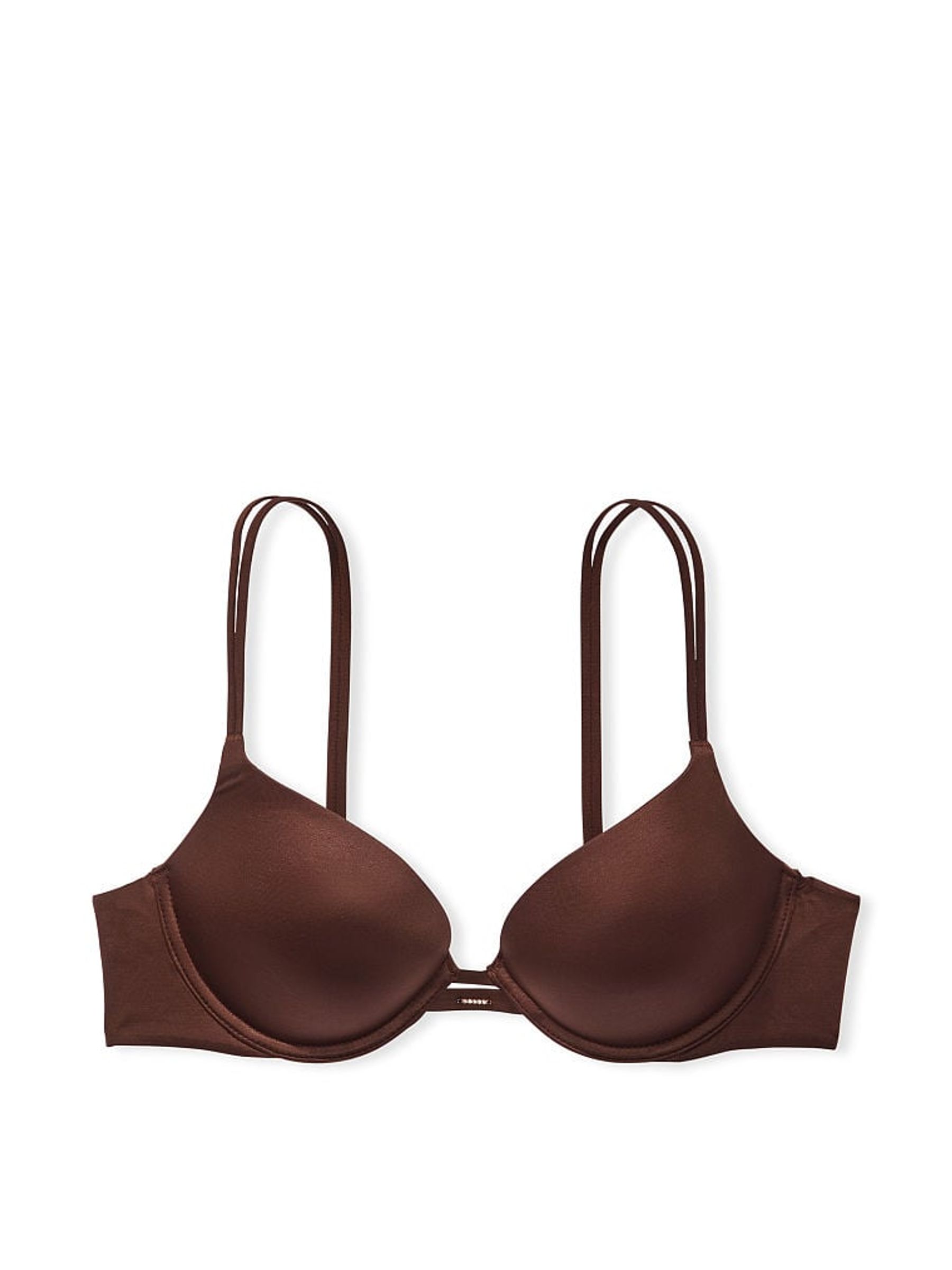 Dark Brown Smooth Plunge Push Up Bra - Image 3 of 3