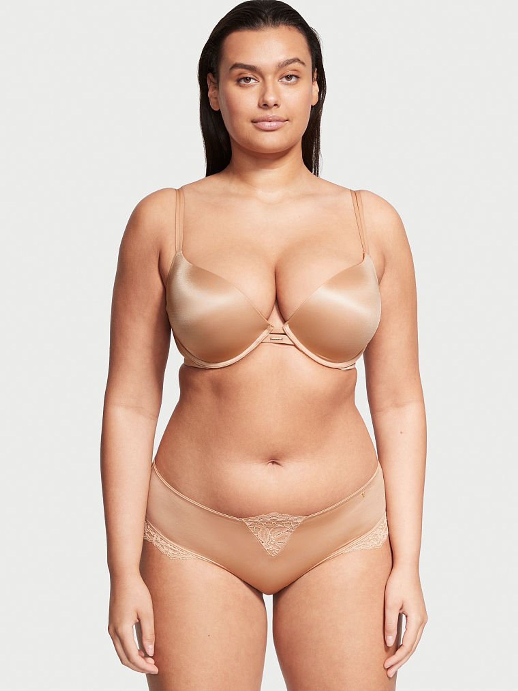 Sweet Praline Nude Smooth Plunge Push Up Bra - Image 1 of 3