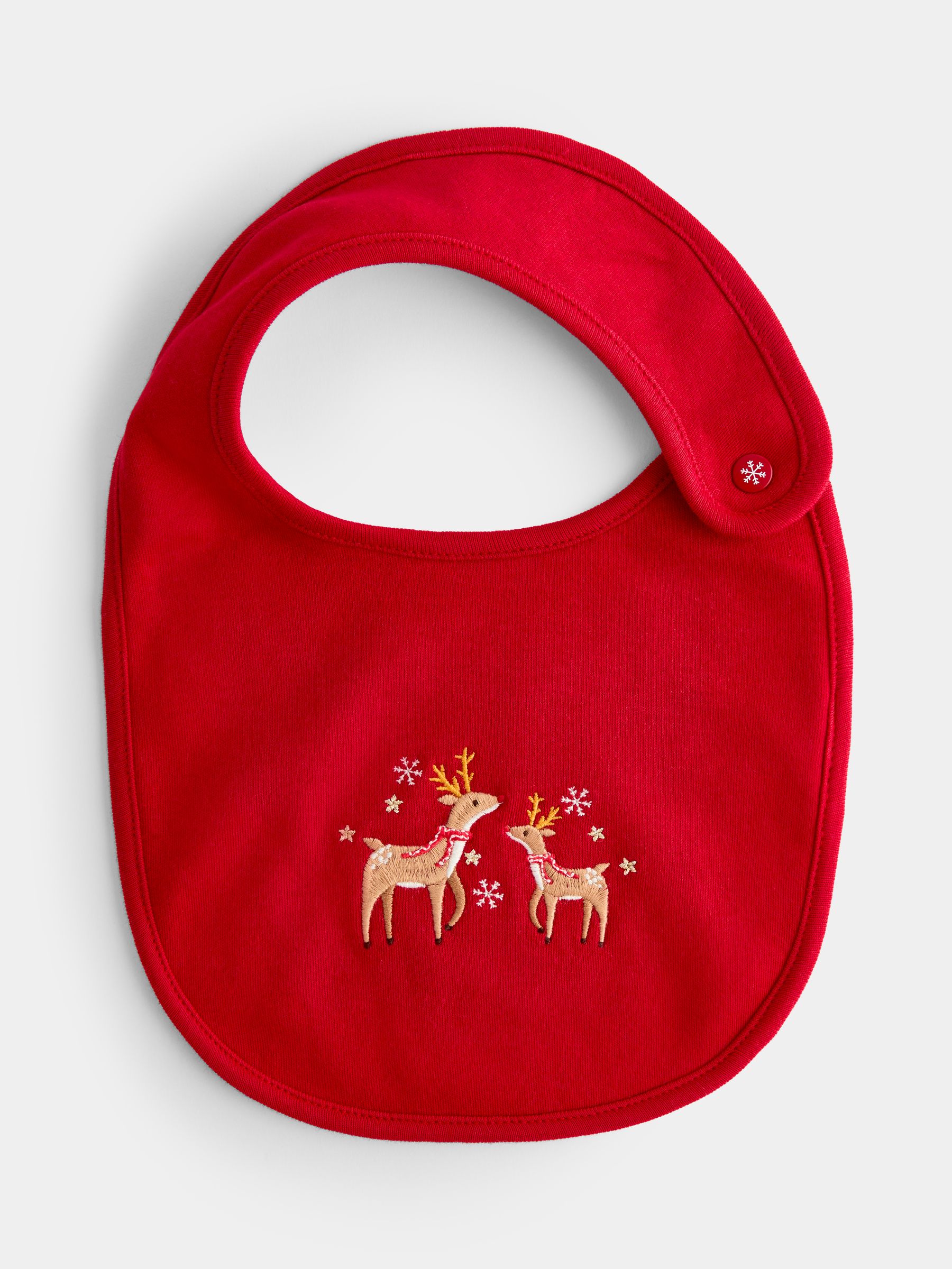 Red Reindeer 2-Pack Hat & Bib Set - Image 4 of 7